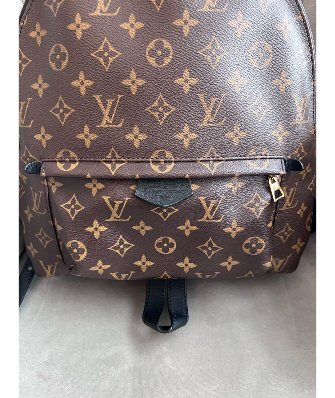LOUIS VUITTON Коричневый кожаный рюкзак, фото 4