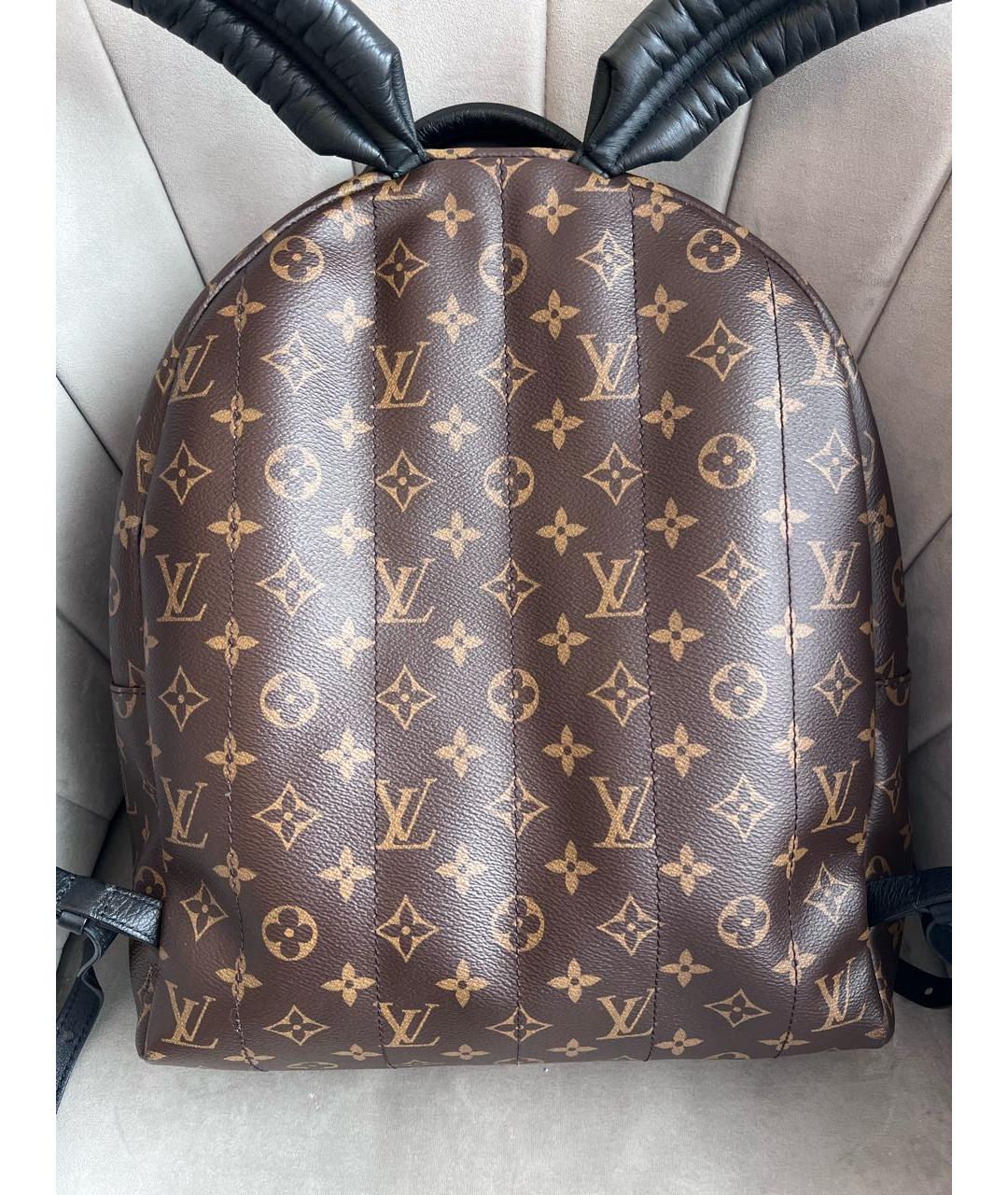 LOUIS VUITTON Коричневый кожаный рюкзак, фото 6