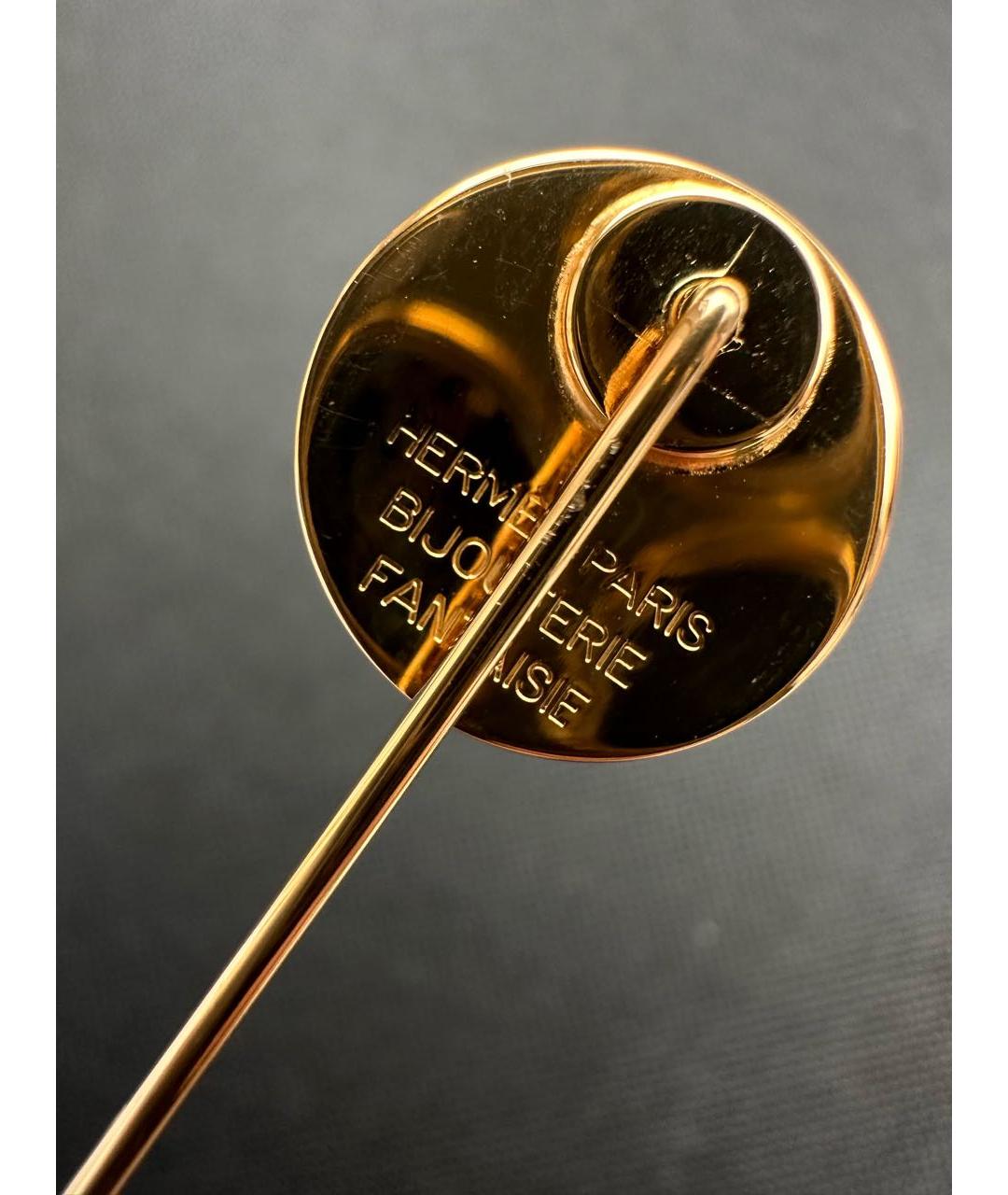 HERMES Золотая металлическая булавка / брошь, фото 5