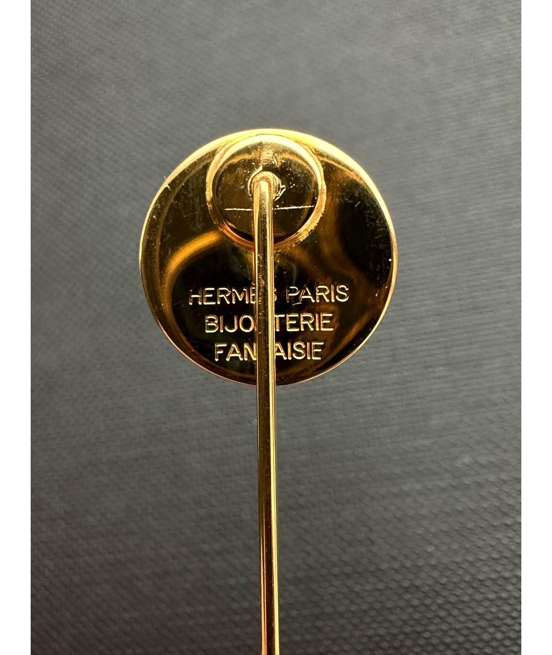 HERMES Золотая металлическая булавка / брошь, фото 4