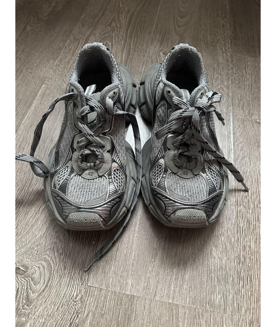 BALENCIAGA Серые текстильные низкие кроссовки / кеды, фото 2