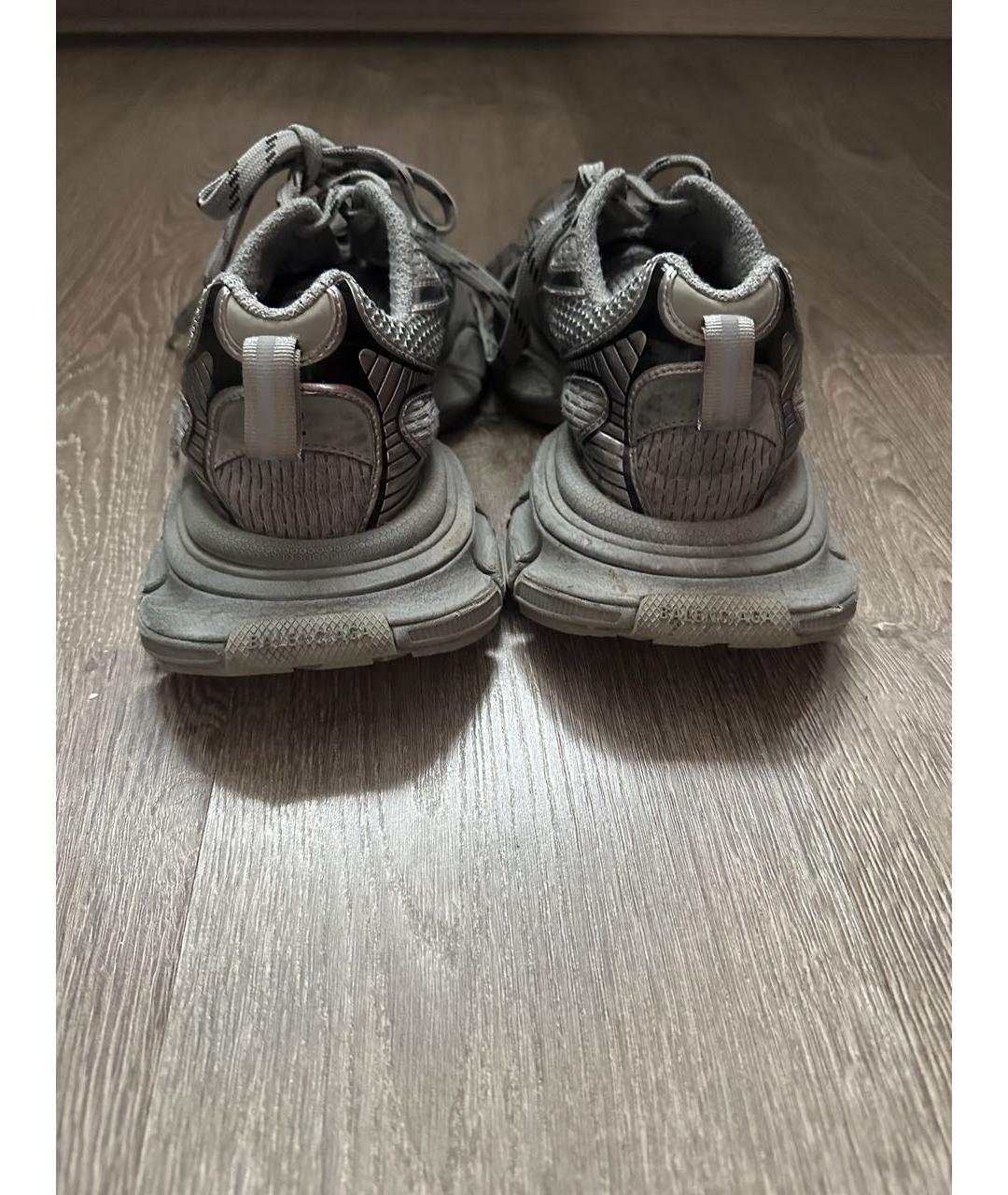 BALENCIAGA Серые текстильные низкие кроссовки / кеды, фото 4