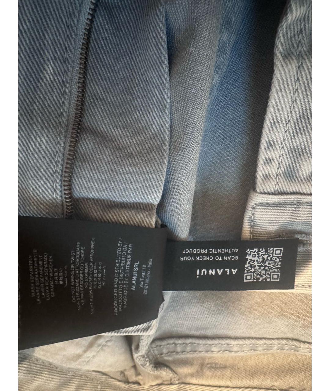 ALANUI Серые хлопковые джинсы клеш, фото 6
