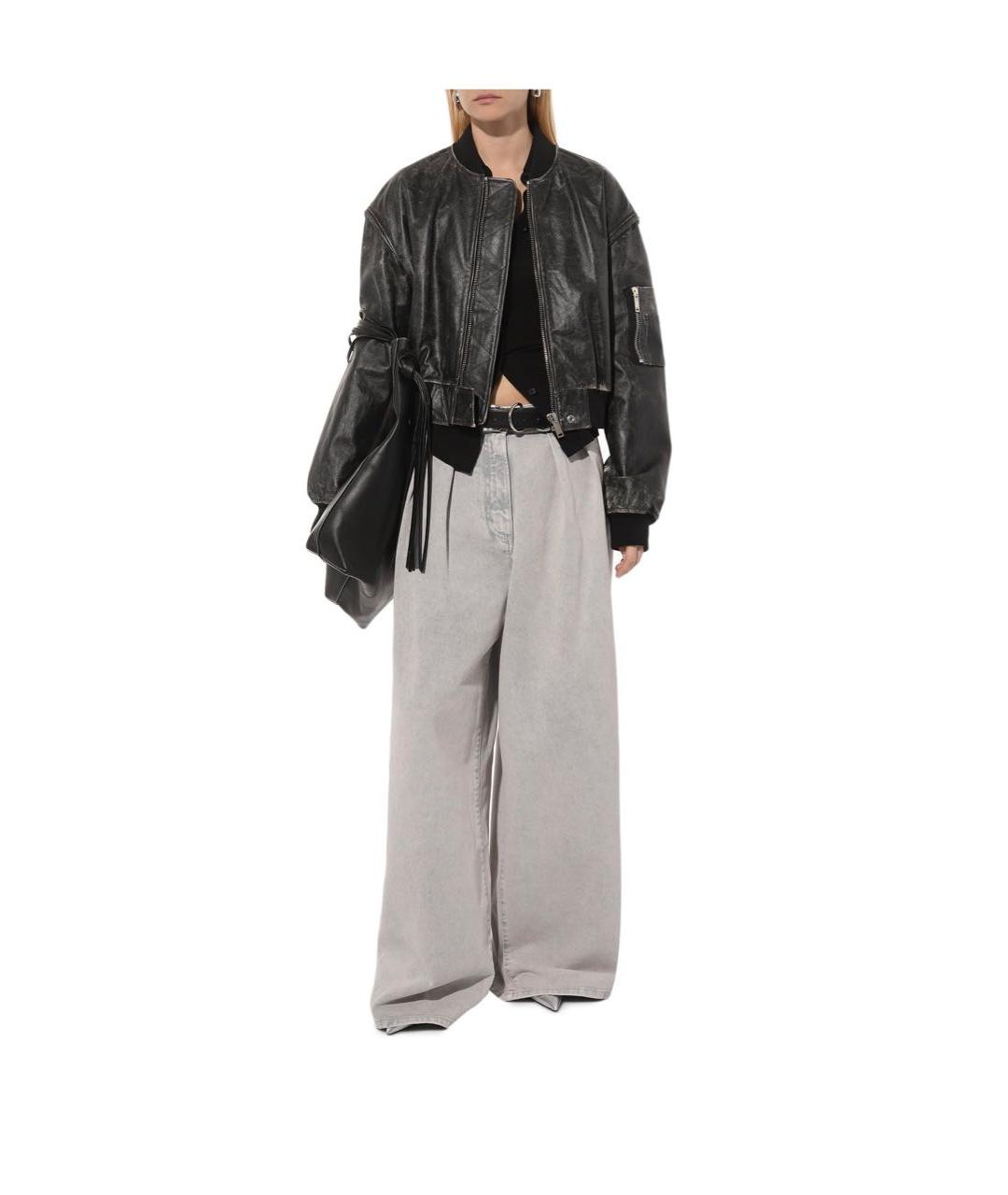 ALANUI Серые хлопковые джинсы клеш, фото 2