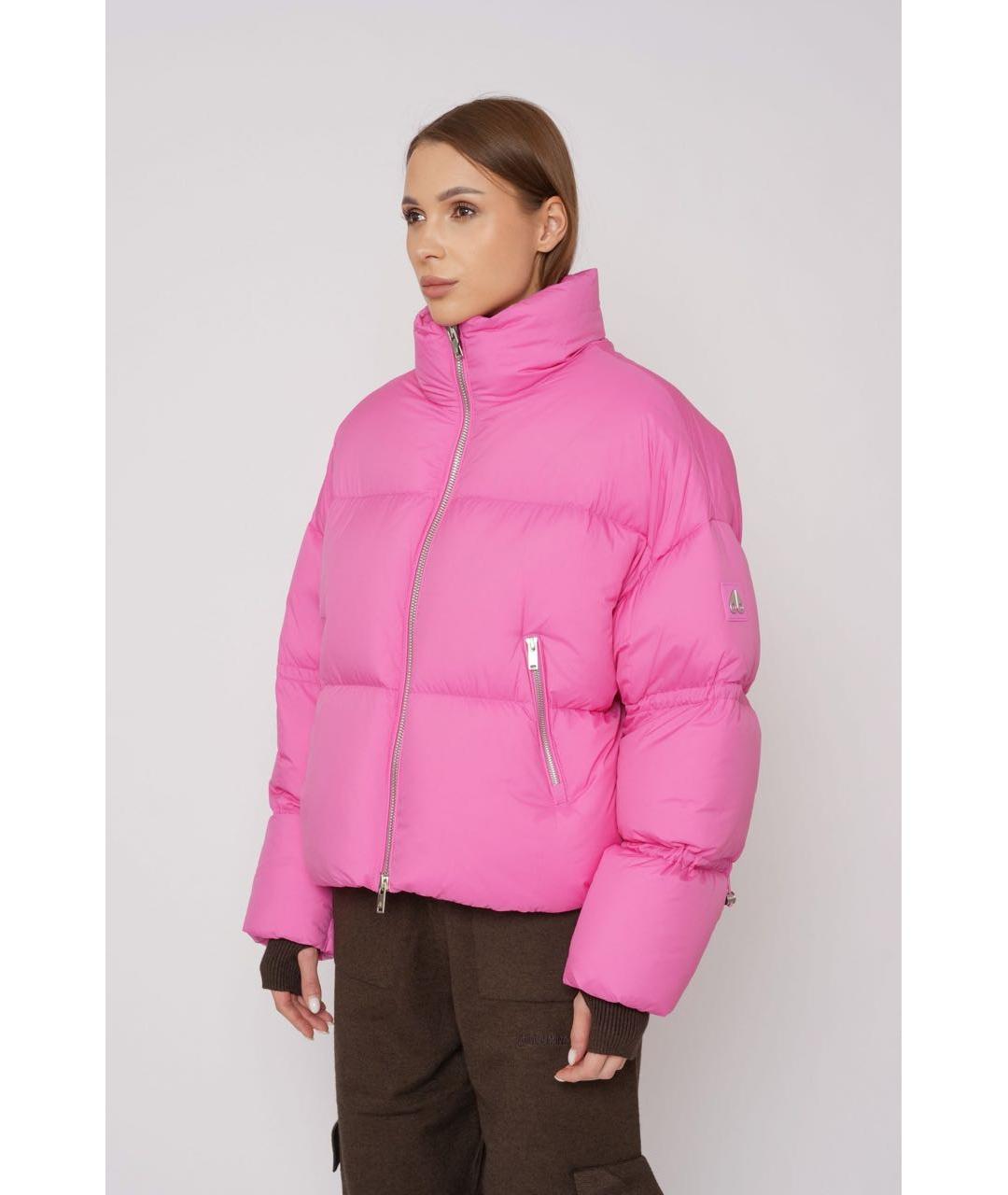 MOOSE KNUCKLES Розовая полиэстеровая куртка, фото 2