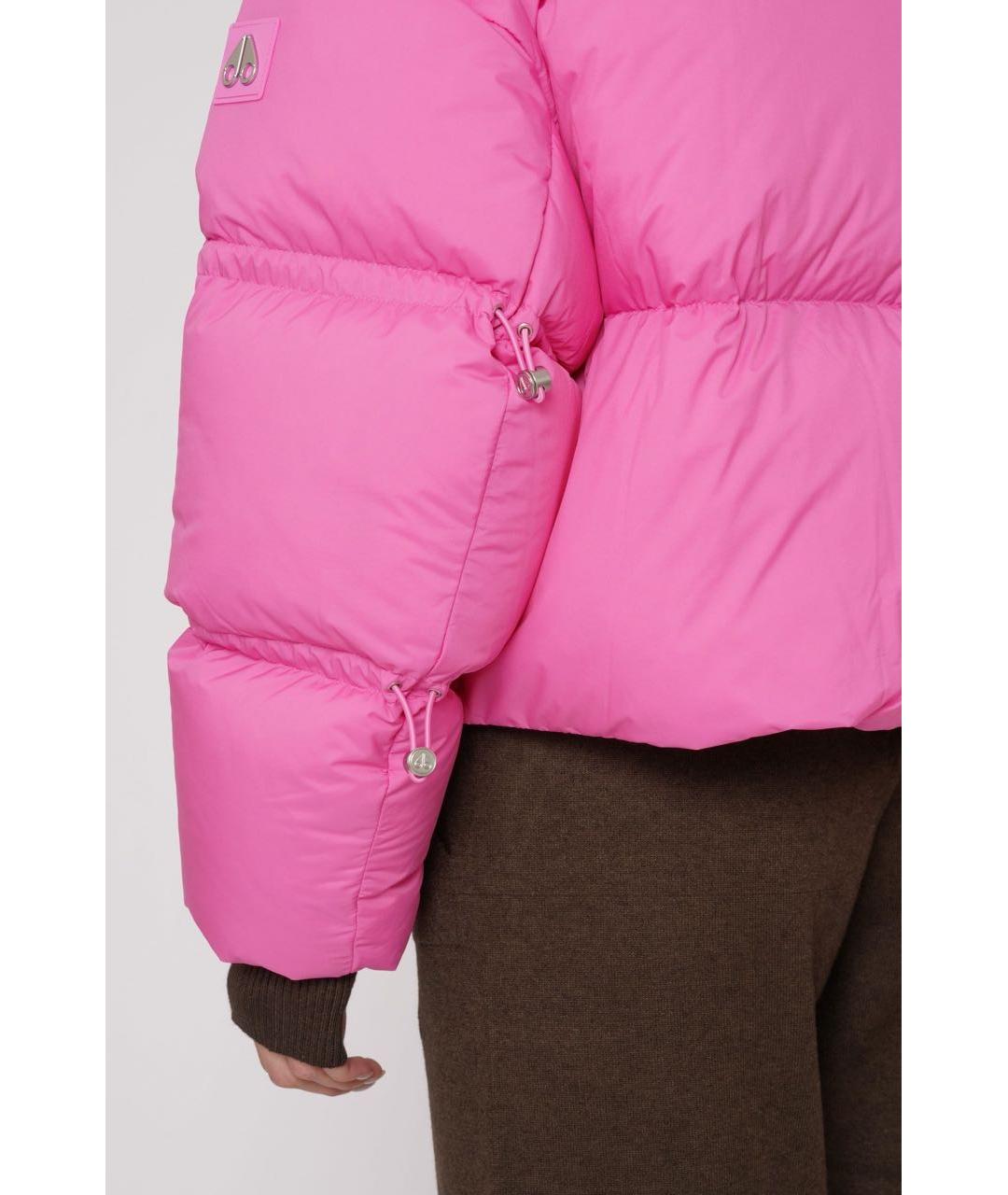 MOOSE KNUCKLES Розовая полиэстеровая куртка, фото 4