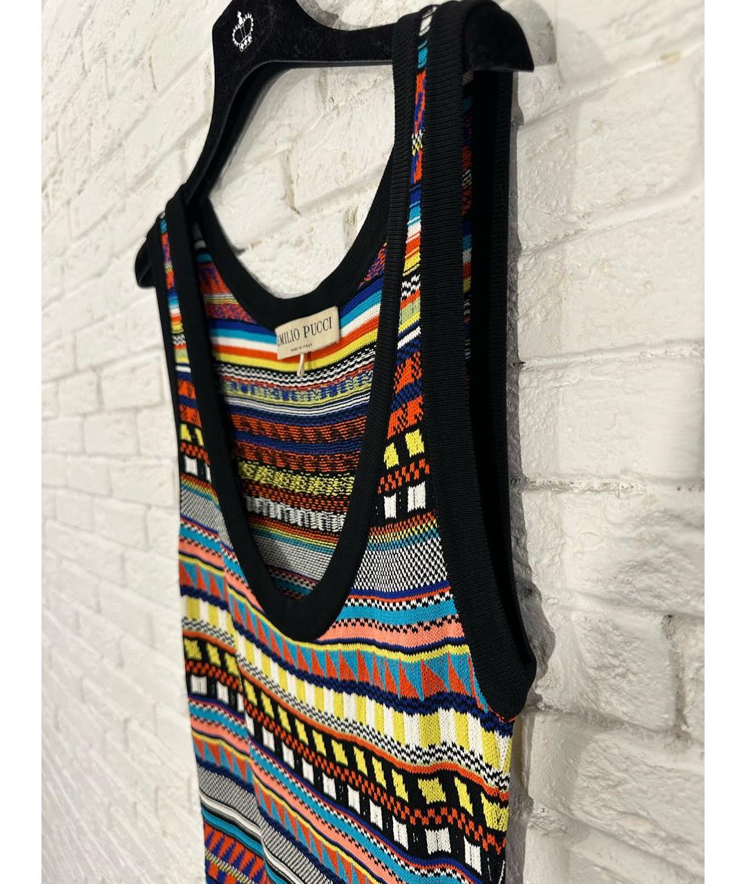 EMILIO PUCCI Мульти вискозное повседневное платье, фото 4