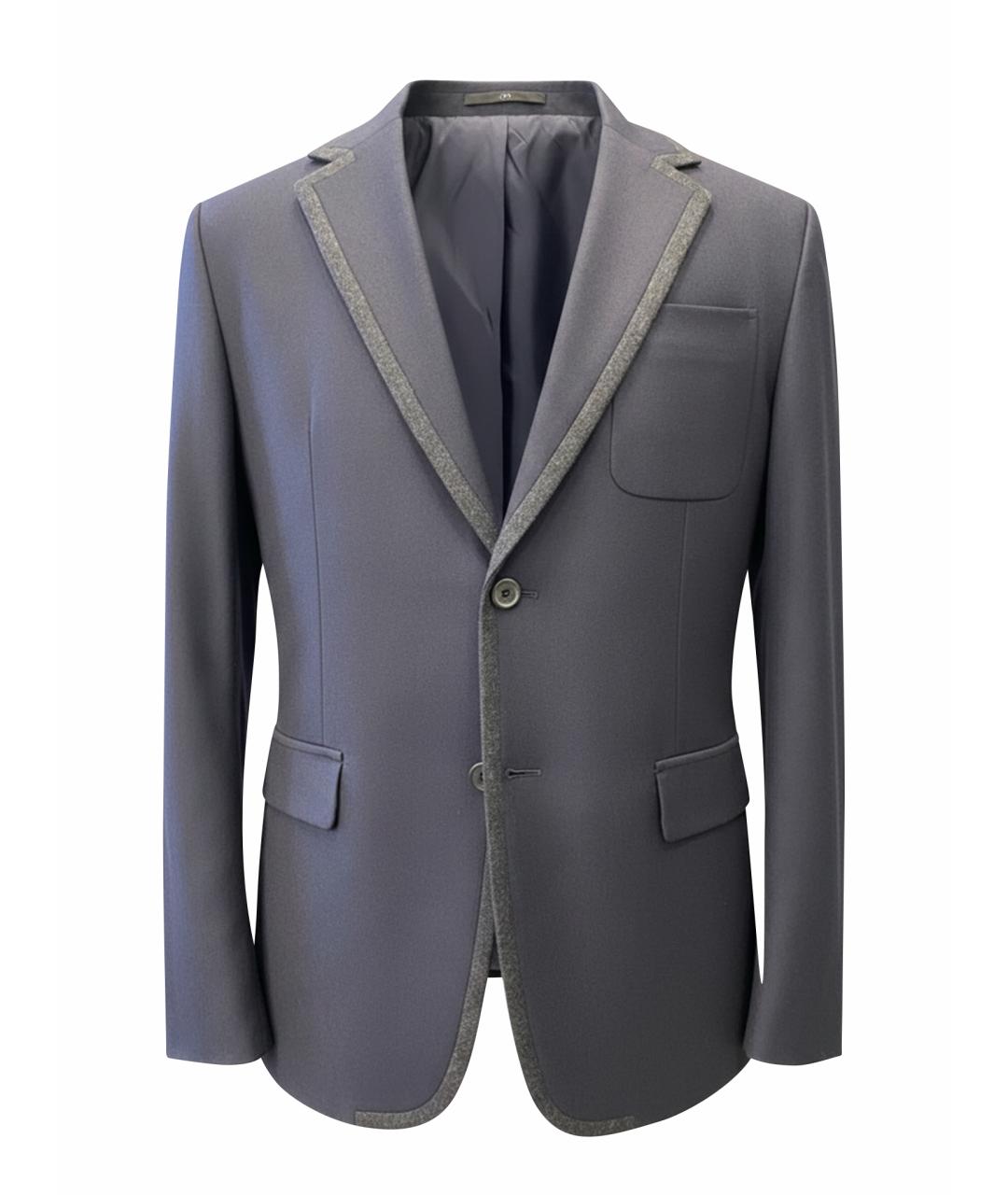 PRADA Темно-синий шерстяной пиджак, фото 1