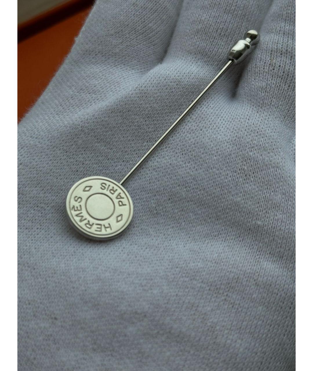 HERMES Серебряная металлическая булавка / брошь, фото 7