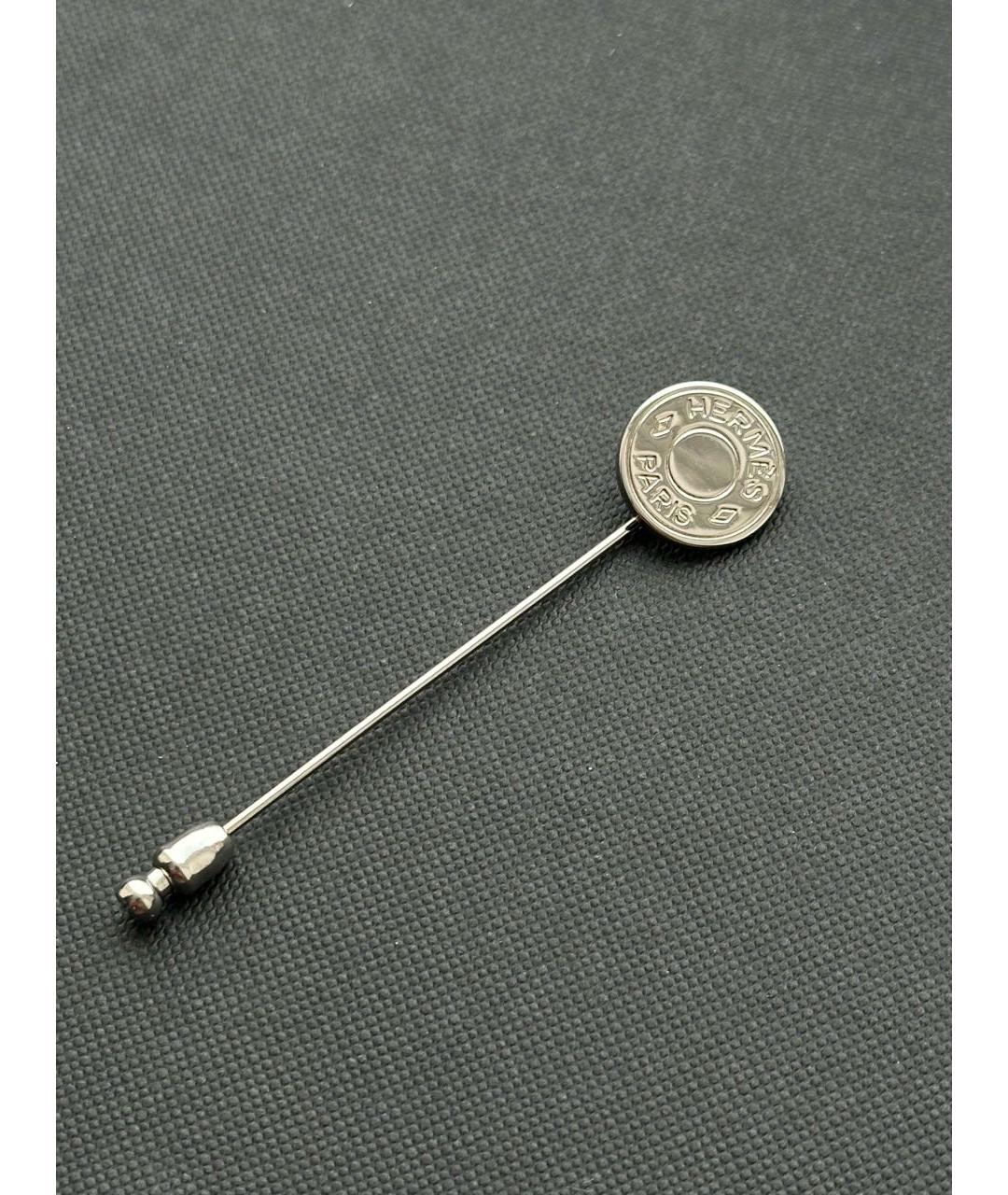 HERMES Серебряная металлическая булавка / брошь, фото 3