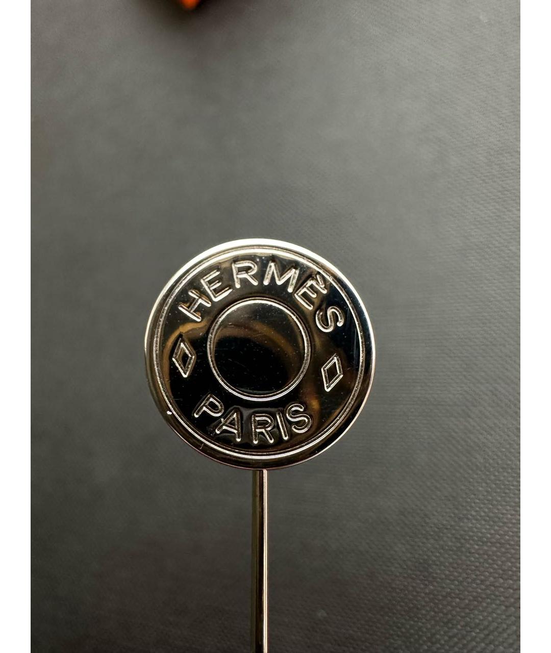 HERMES Серебряная металлическая булавка / брошь, фото 5