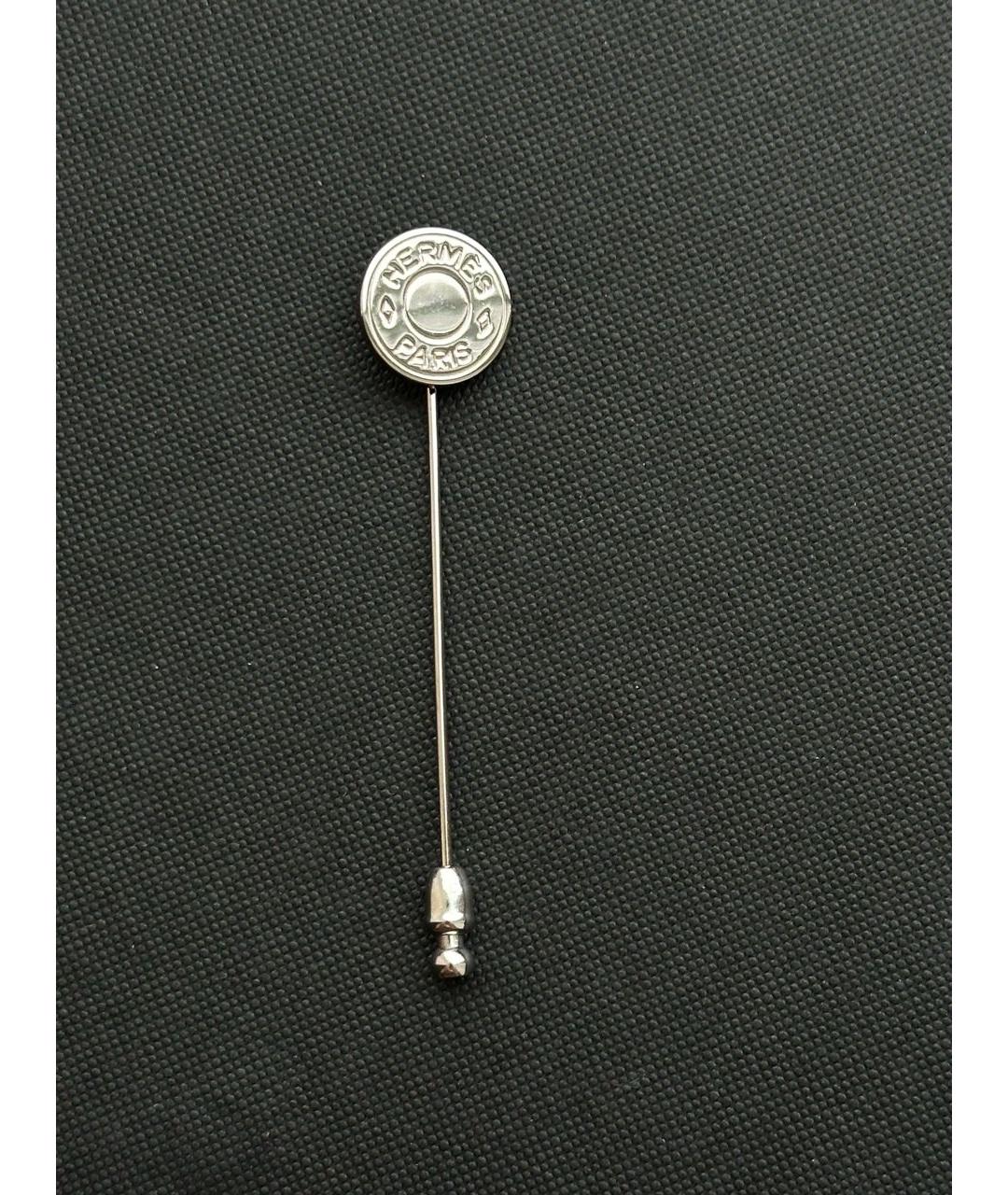 HERMES Серебряная металлическая булавка / брошь, фото 2