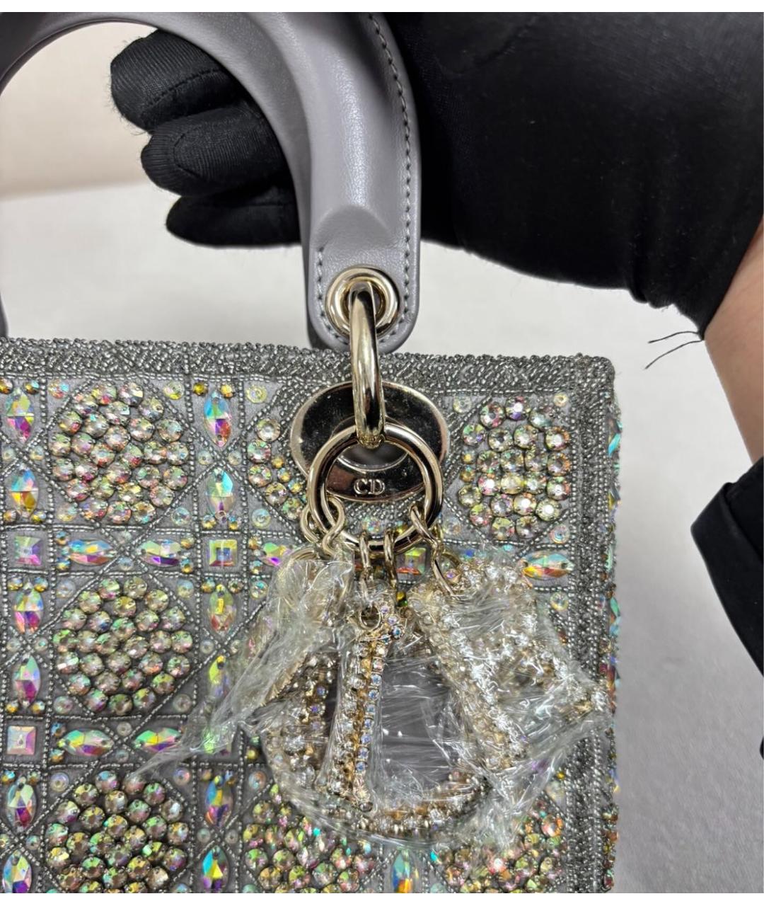 CHRISTIAN DIOR Серая сумка с короткими ручками, фото 8