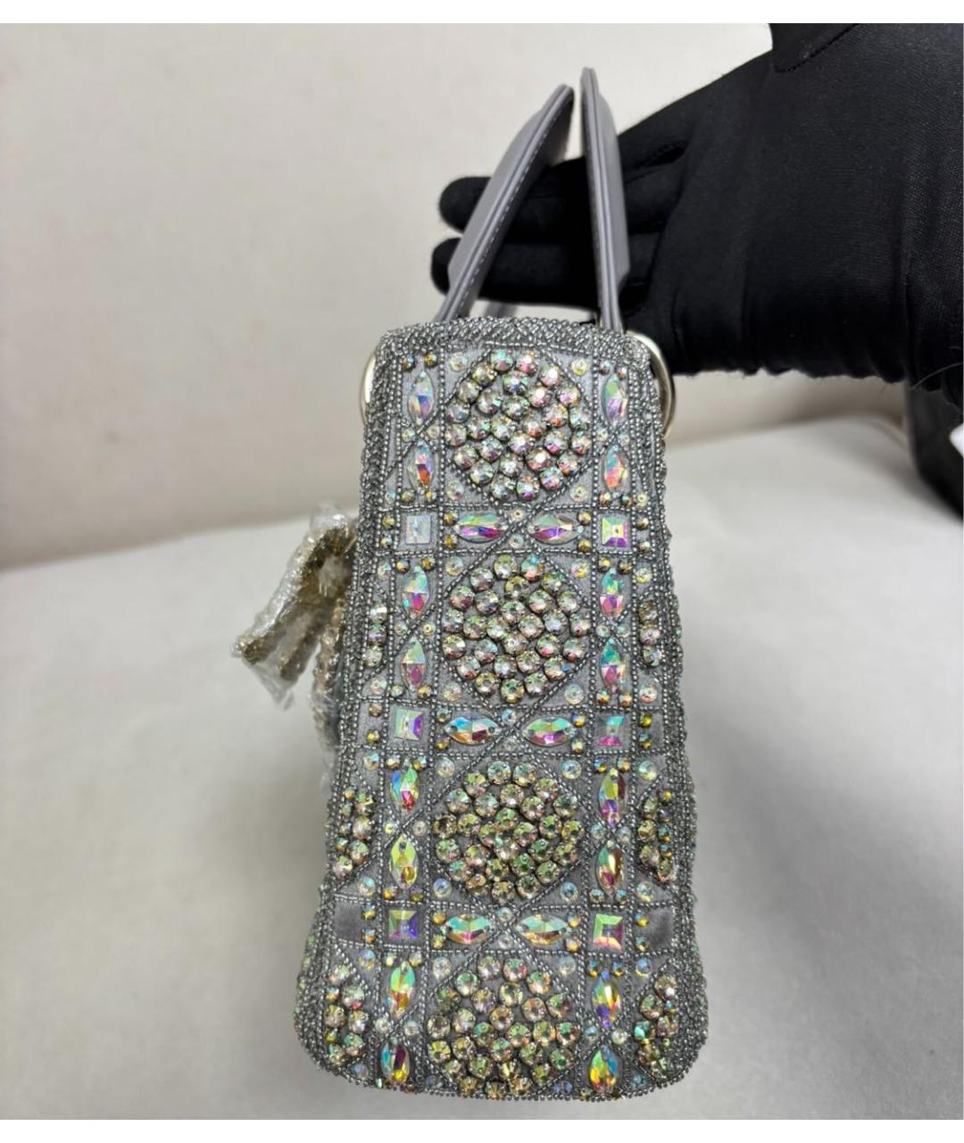 CHRISTIAN DIOR Серая сумка с короткими ручками, фото 4