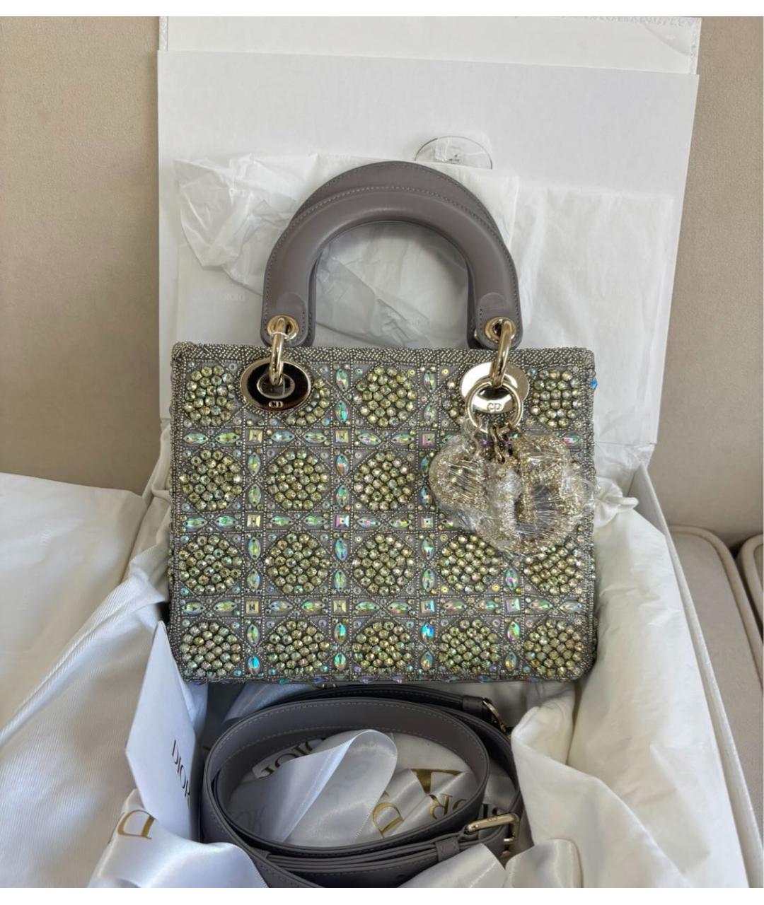 CHRISTIAN DIOR Серая сумка с короткими ручками, фото 2