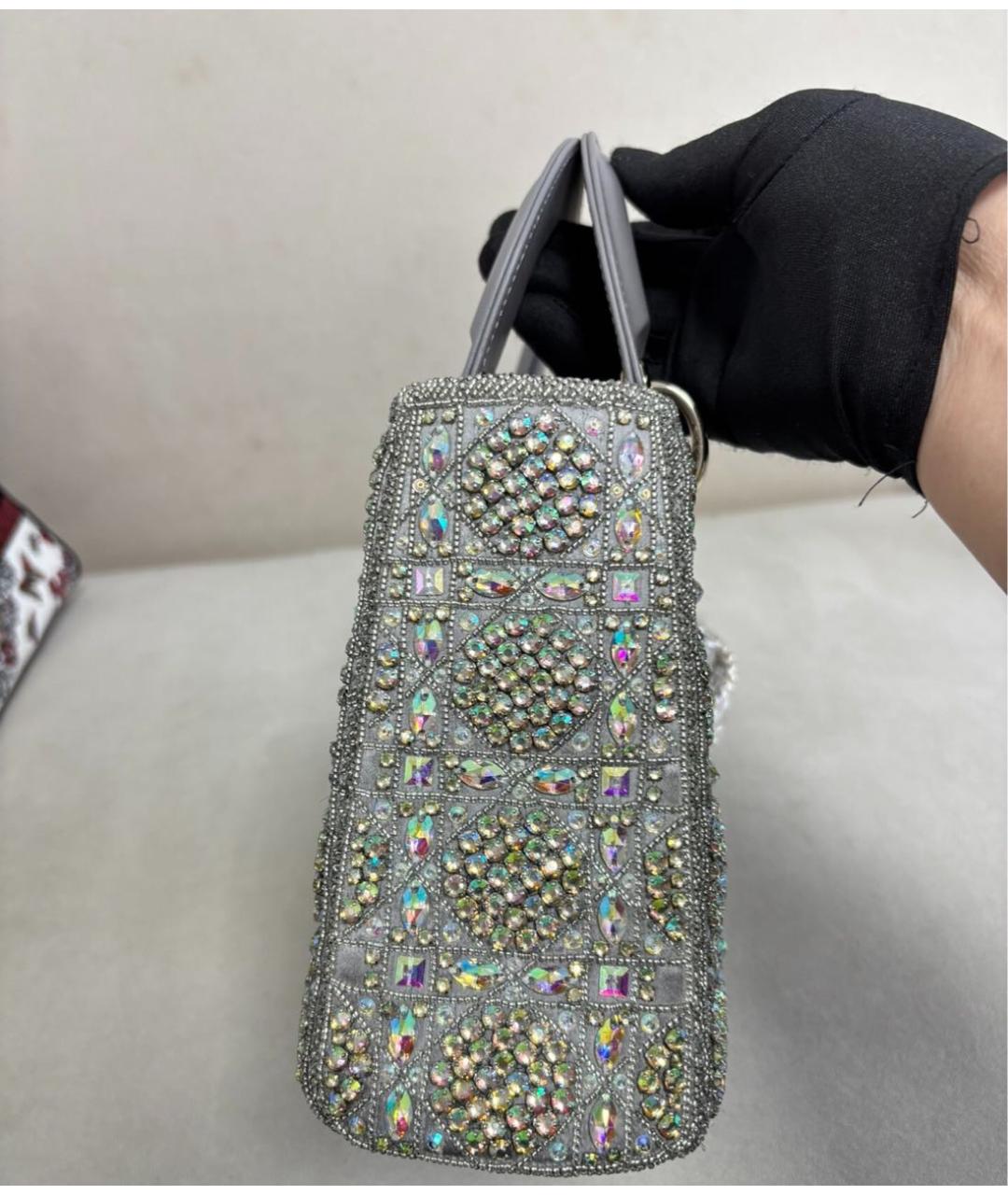 CHRISTIAN DIOR Серая сумка с короткими ручками, фото 5