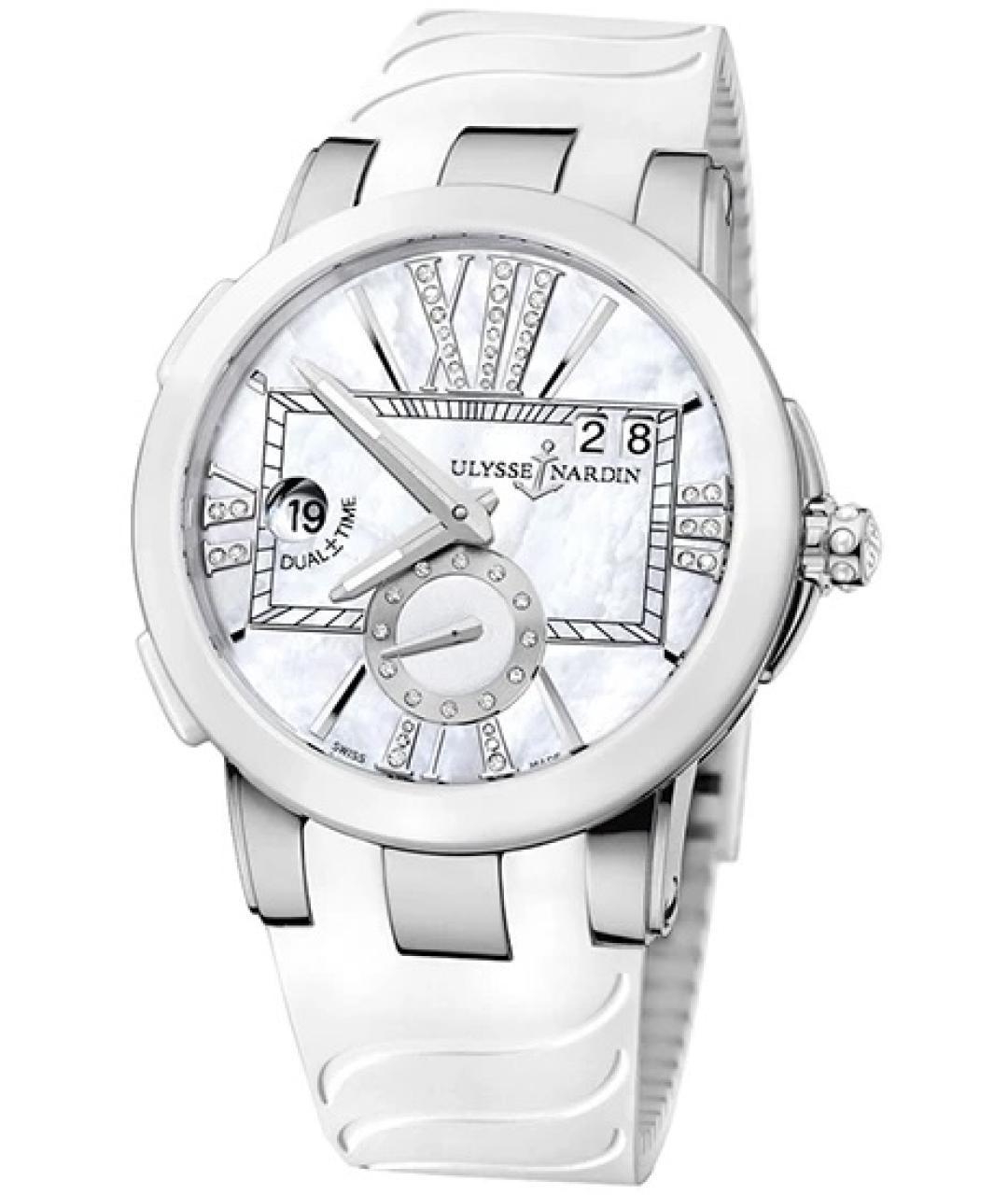 Ulysse Nardin Белые металлические серьги, фото 1