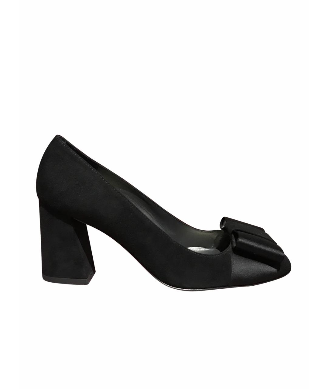 STUART WEITZMAN Черные замшевые туфли, фото 1