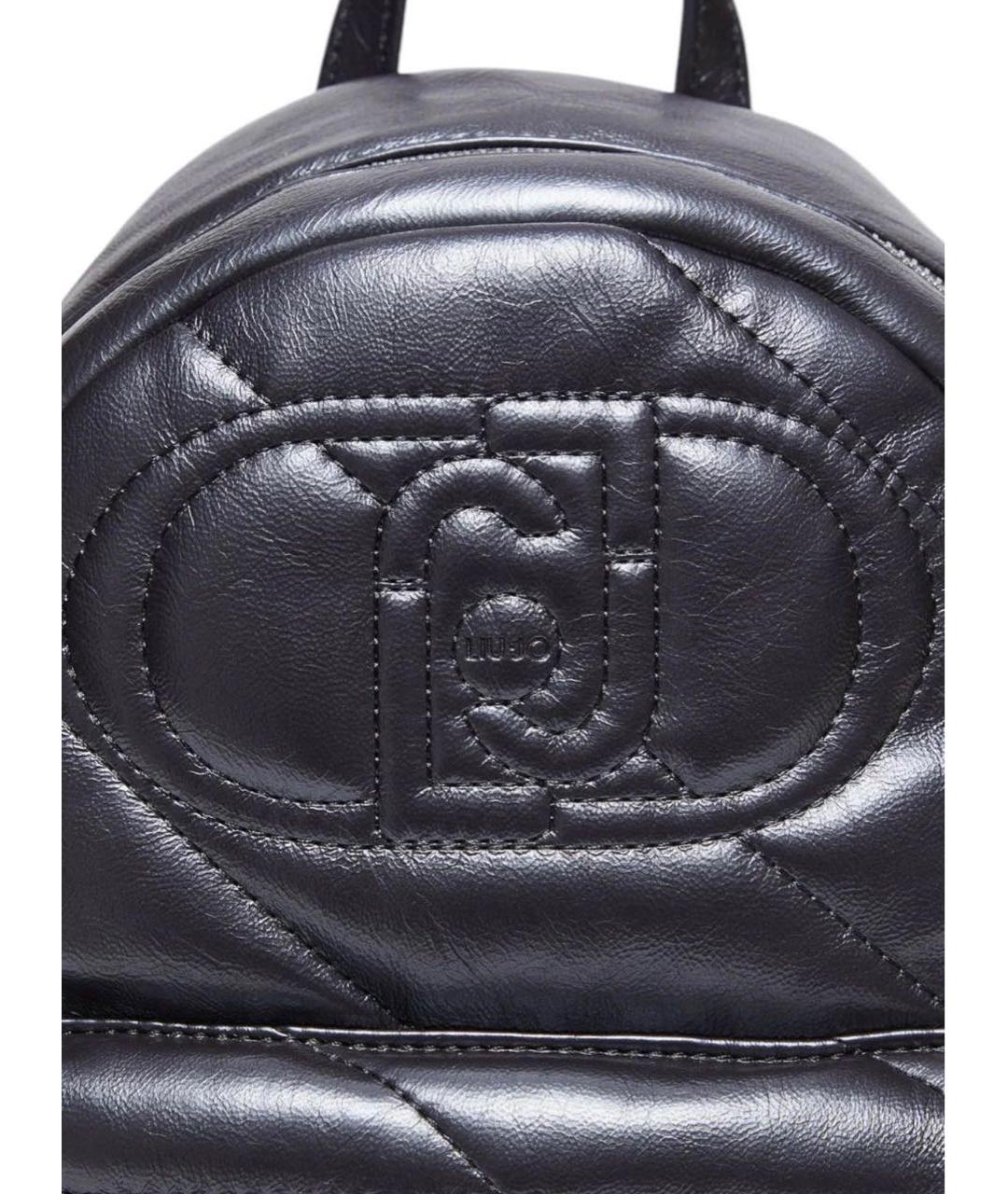 LIU JO Темно-синий рюкзак из искусственной кожи, фото 4