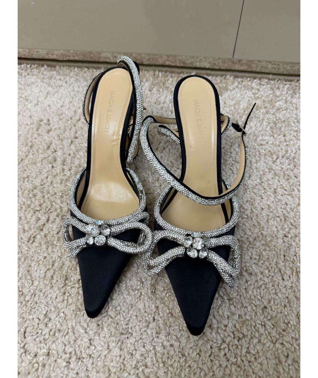 MACH&MACH Черные текстильные туфли, фото 4