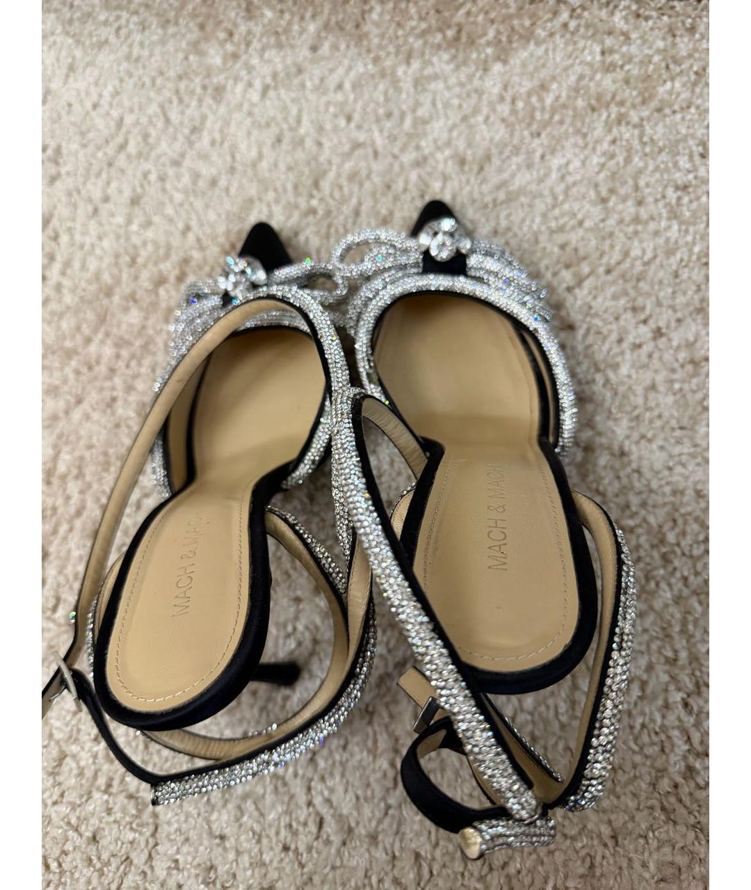 MACH&MACH Черные текстильные туфли, фото 3