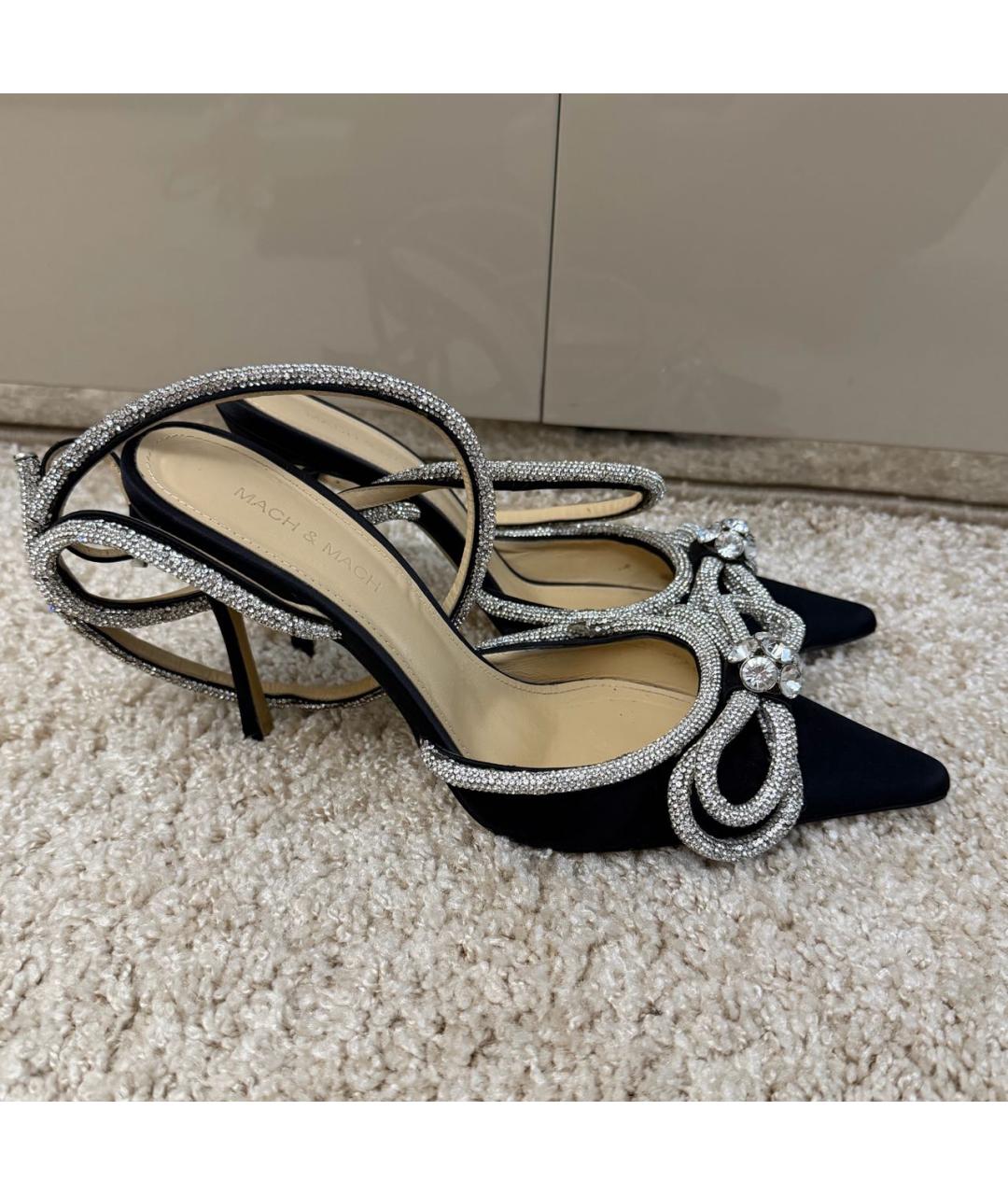 MACH&MACH Черные текстильные туфли, фото 5