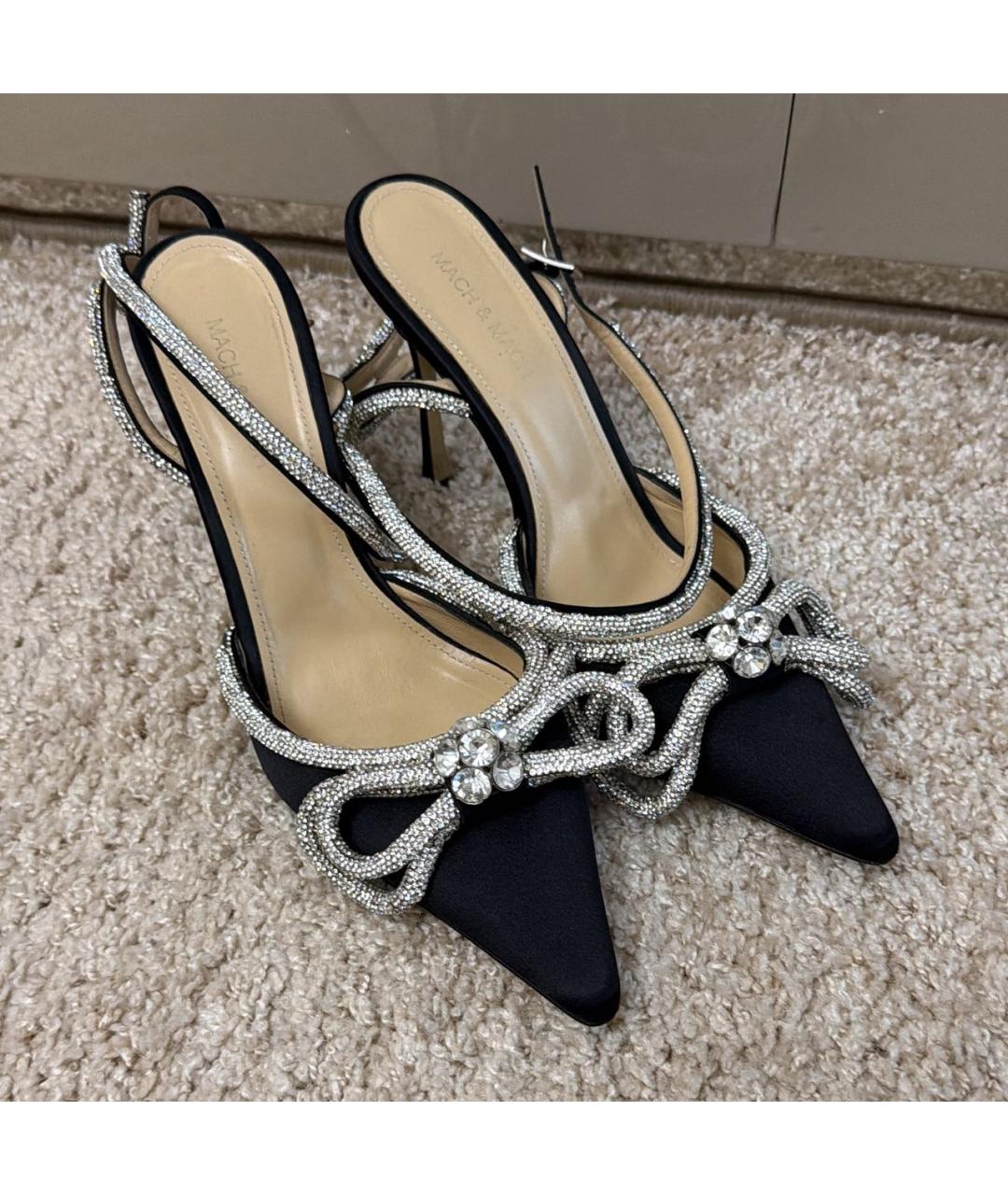 MACH&MACH Черные текстильные туфли, фото 2