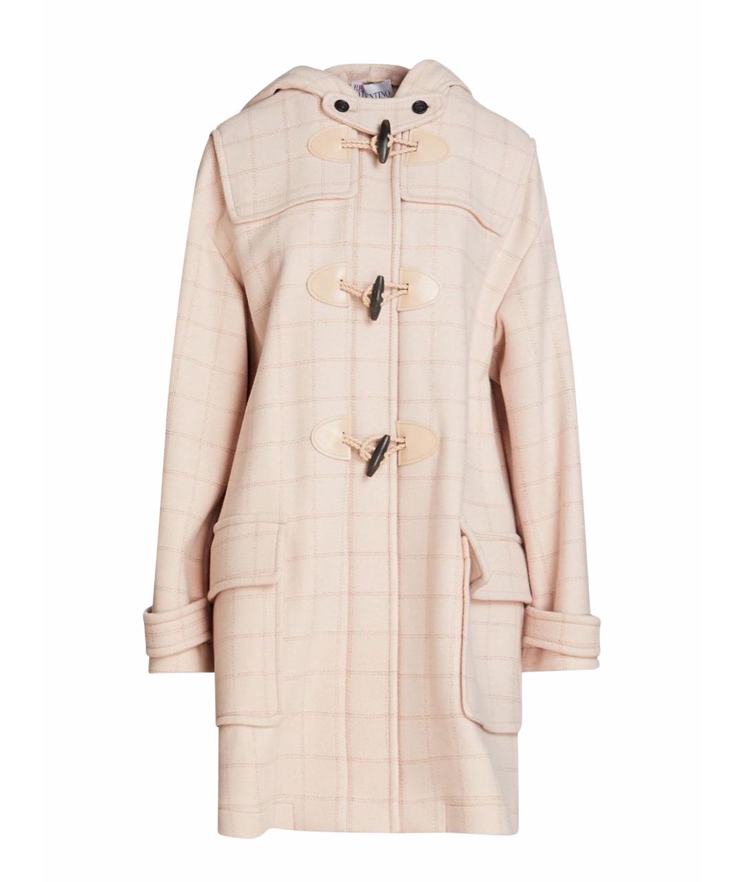 RED VALENTINO Розовое шерстяное пальто, фото 1