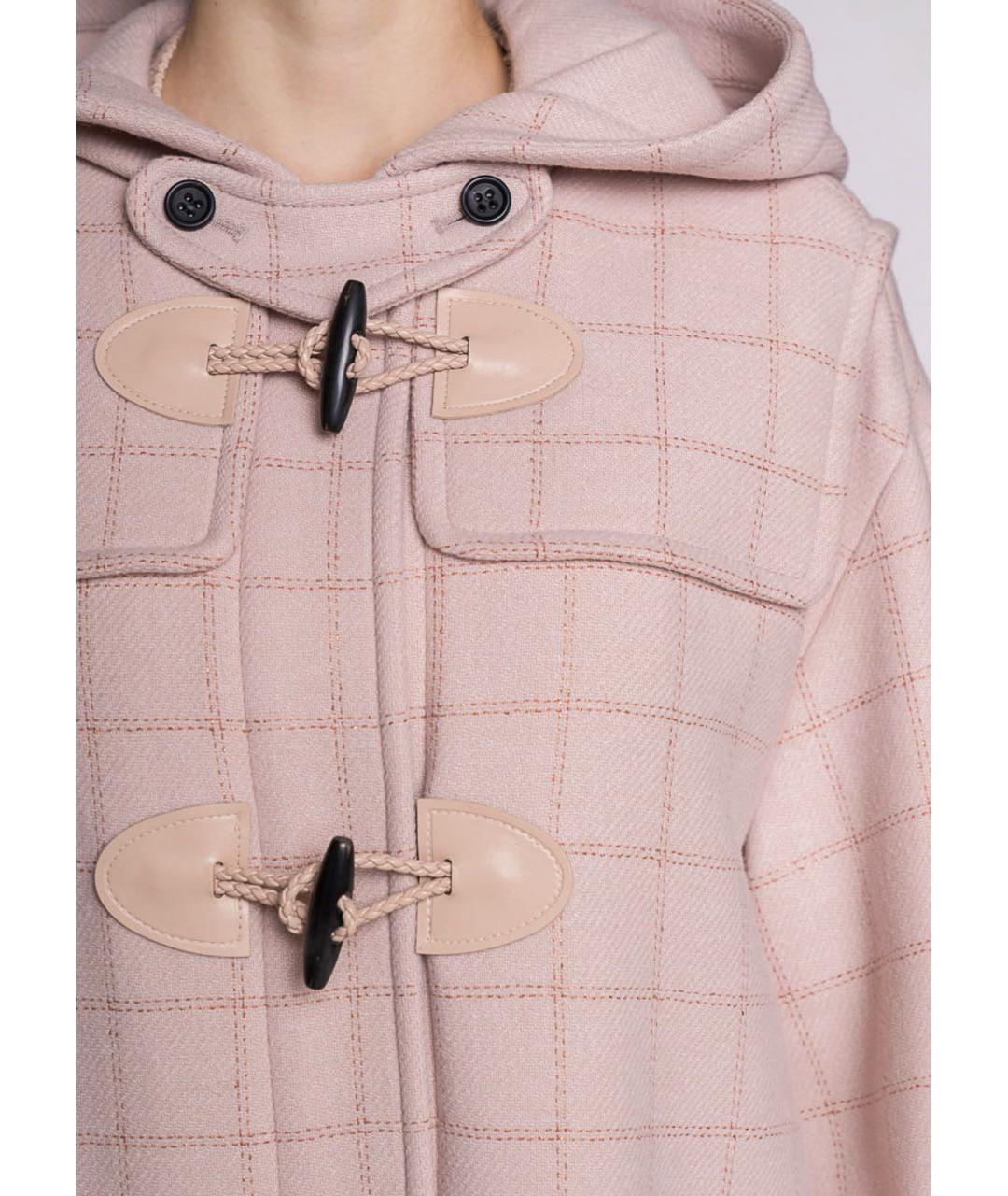 RED VALENTINO Розовое шерстяное пальто, фото 5