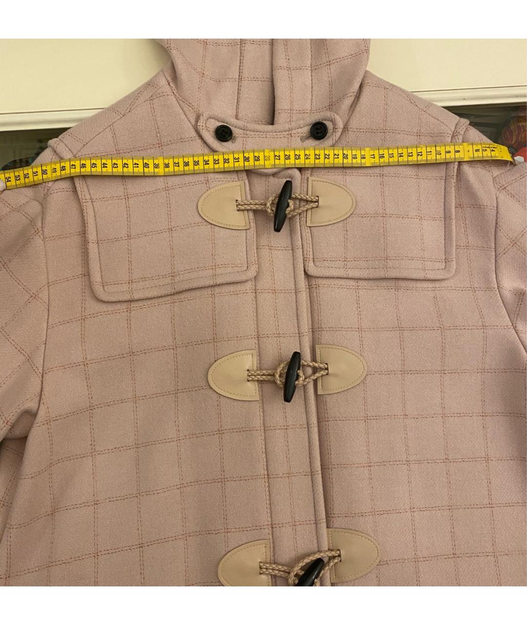 RED VALENTINO Розовое шерстяное пальто, фото 7