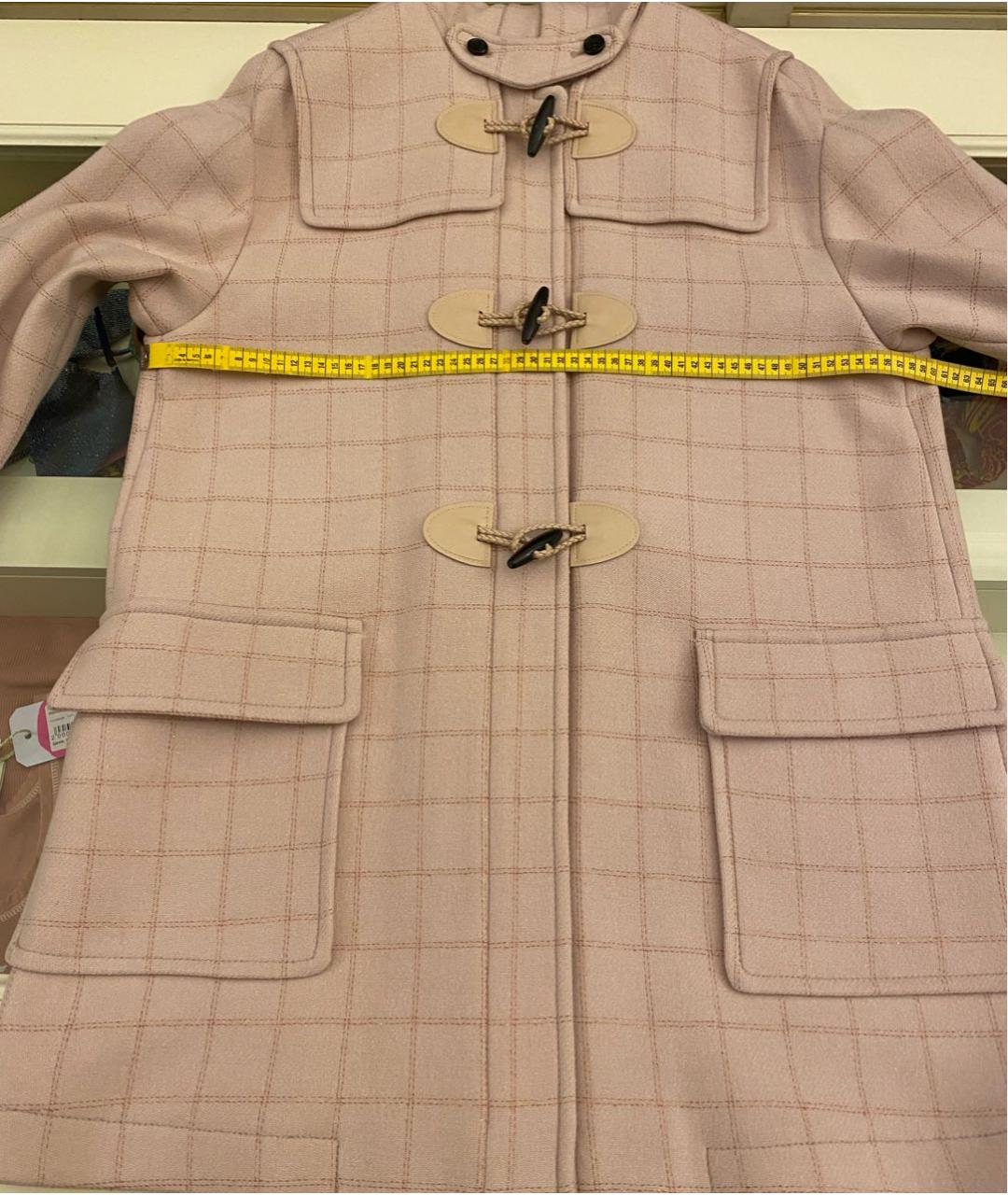 RED VALENTINO Розовое шерстяное пальто, фото 6