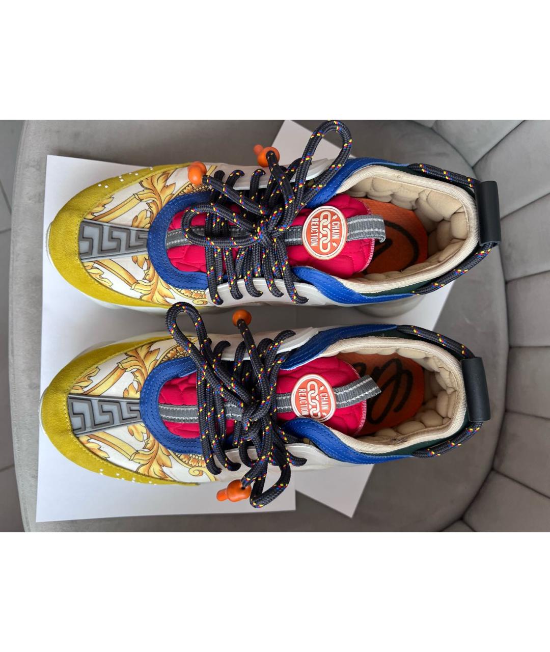 VERSACE Мульти кожаные высокие кроссовки / кеды, фото 6