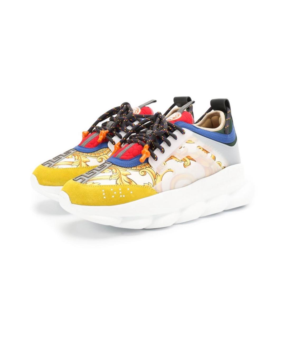 VERSACE Мульти кожаные высокие кроссовки / кеды, фото 4