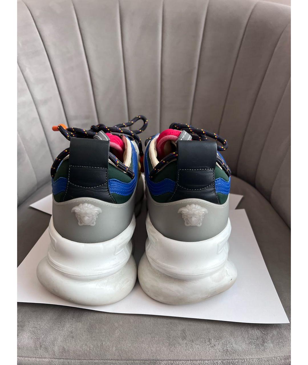 VERSACE Мульти кожаные высокие кроссовки / кеды, фото 5