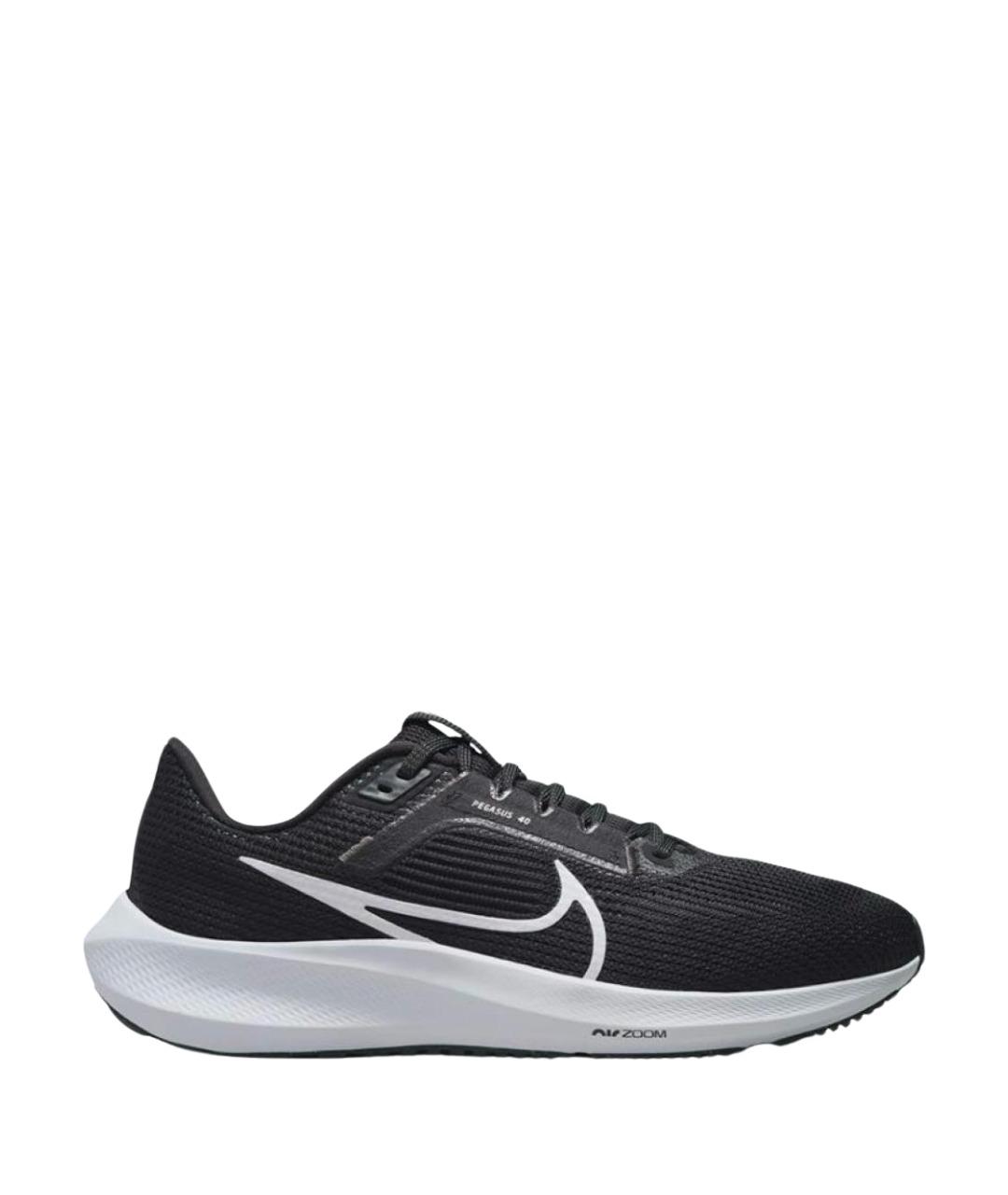 NIKE Черные текстильные низкие кроссовки / кеды, фото 1