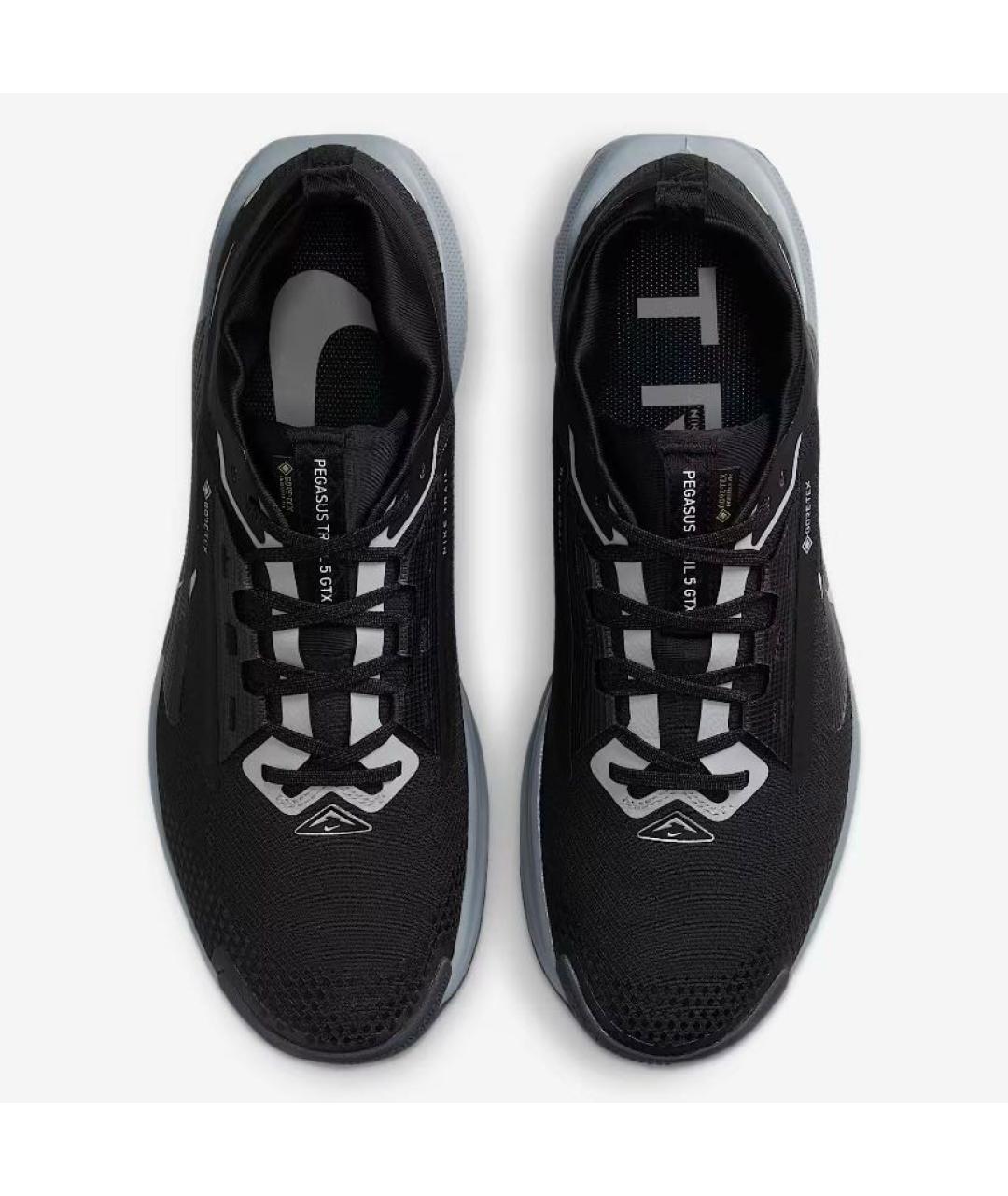 NIKE Черные текстильные низкие кроссовки / кеды, фото 4