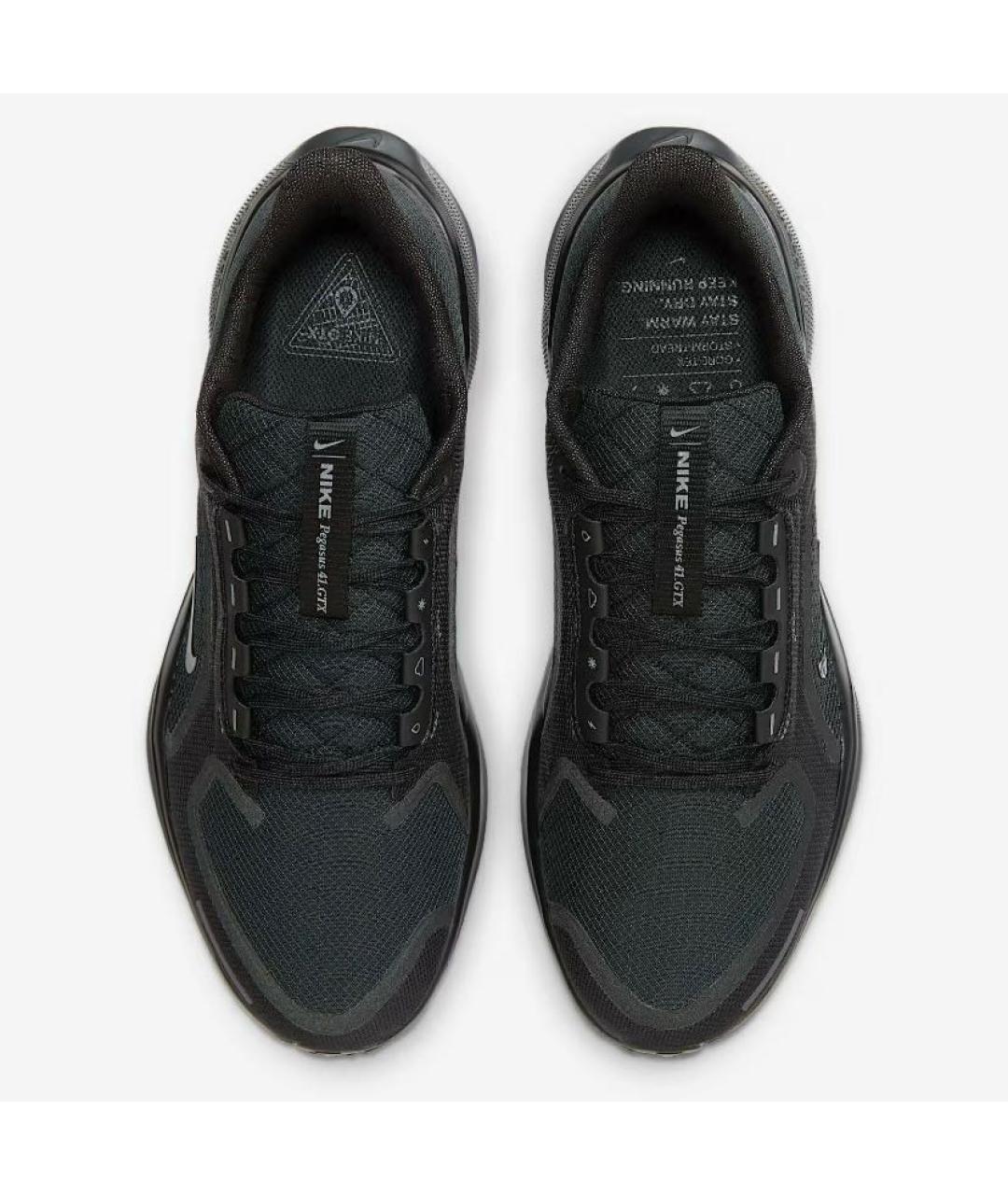 NIKE Черные текстильные низкие кроссовки / кеды, фото 2