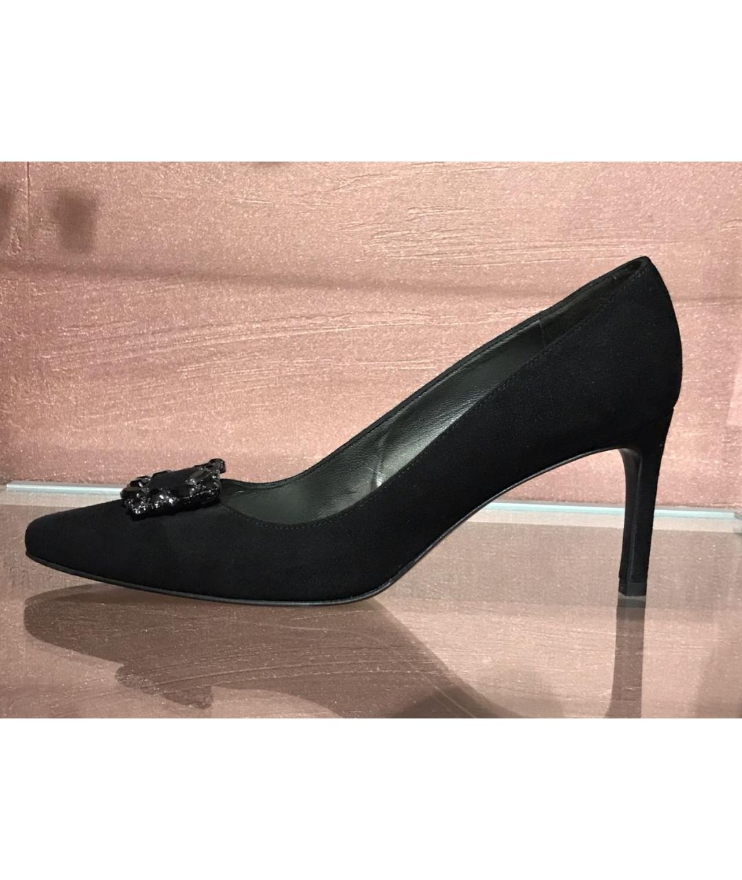 STUART WEITZMAN Черные замшевые туфли, фото 3