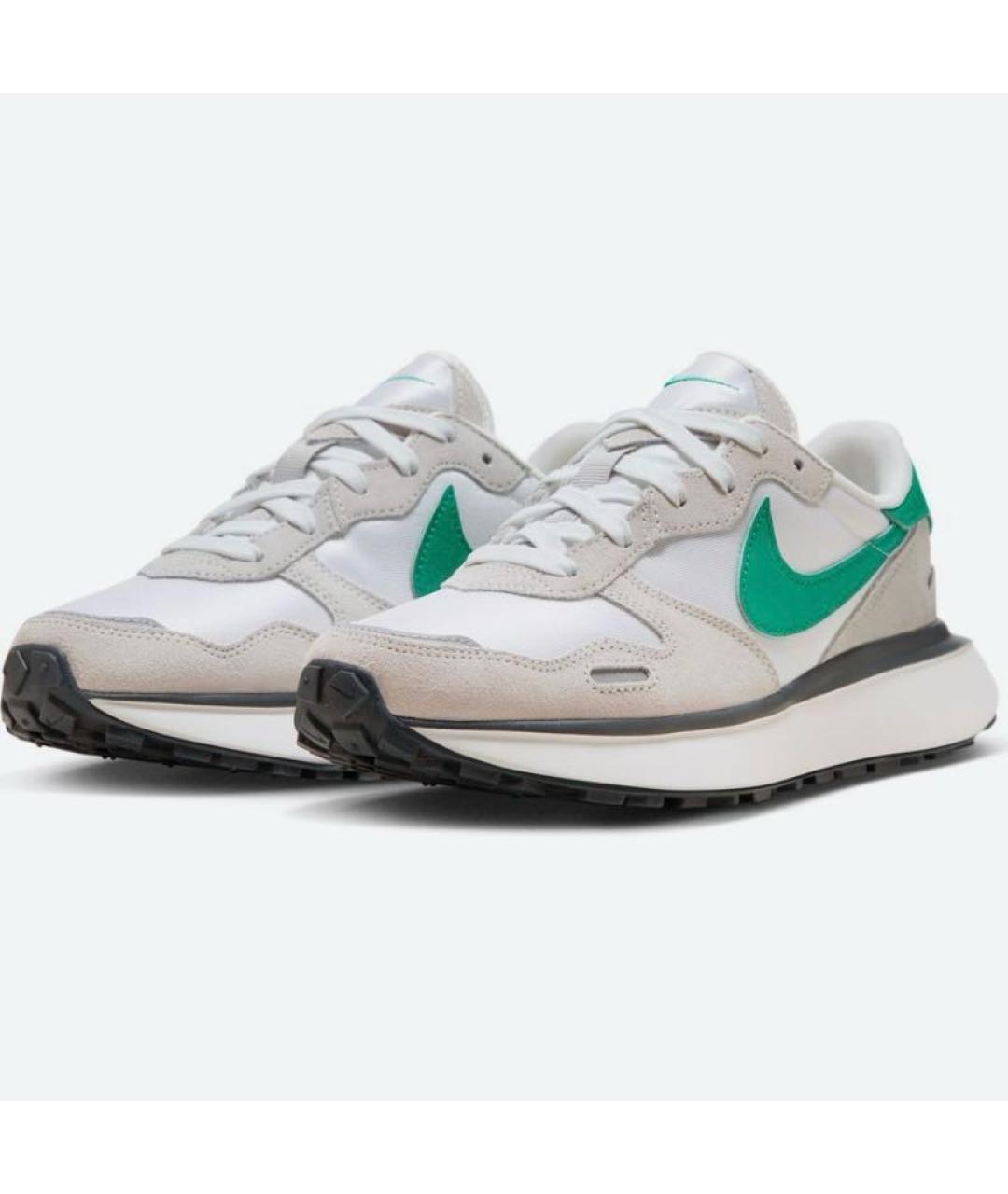 NIKE Бежевые текстильные низкие кроссовки / кеды, фото 2