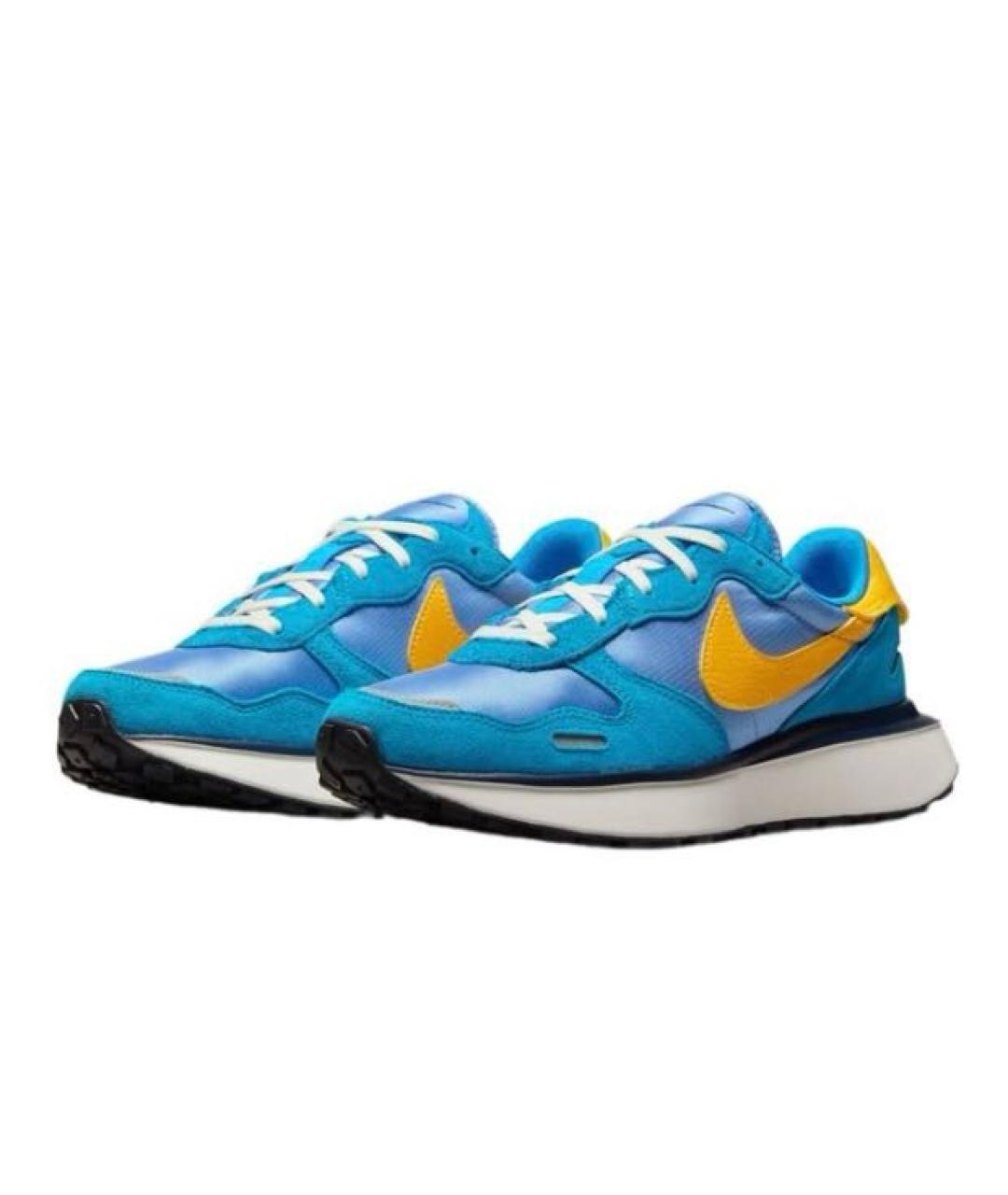 NIKE Синие текстильные низкие кроссовки / кеды, фото 3