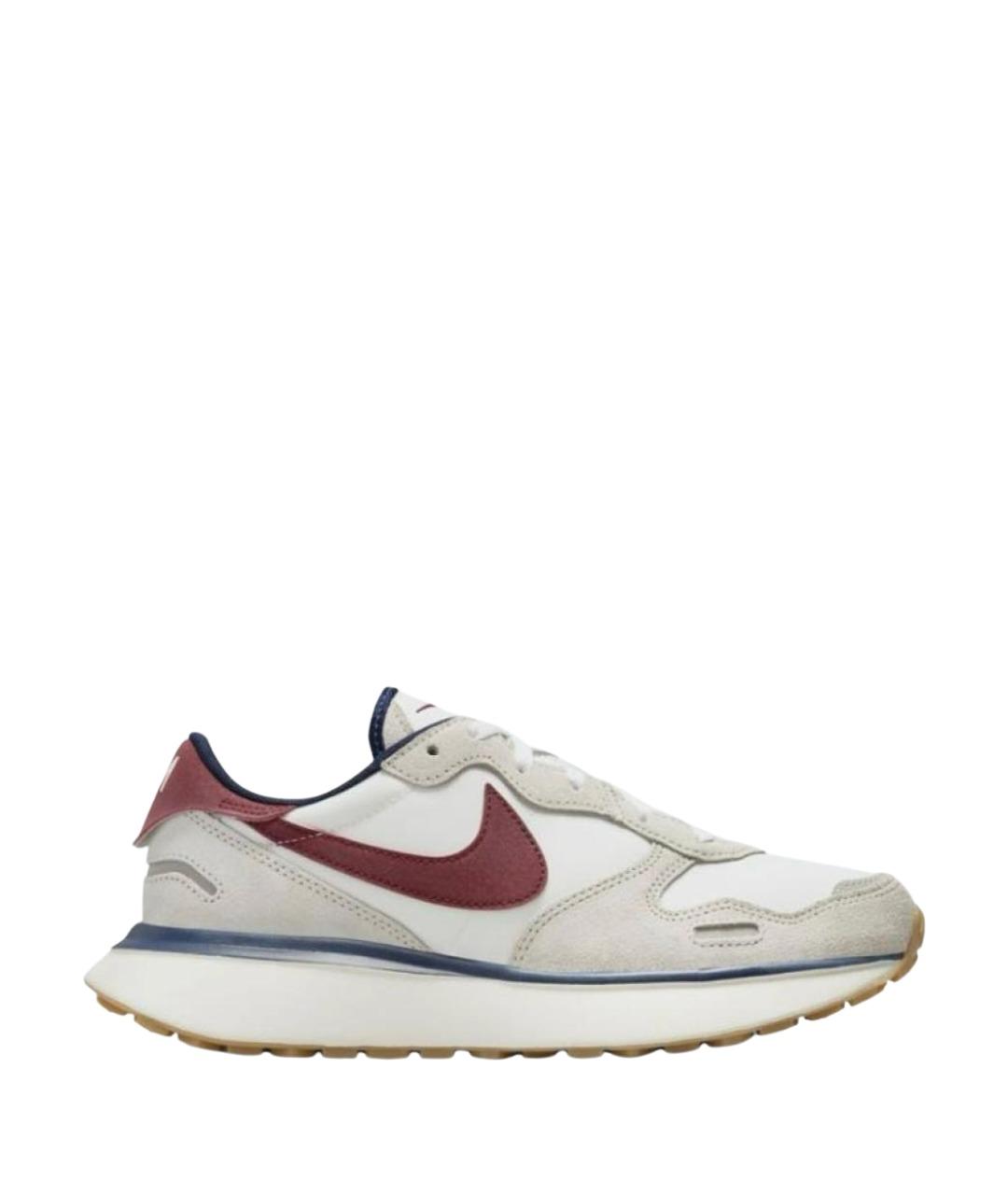 NIKE Бежевые текстильные низкие кроссовки / кеды, фото 1