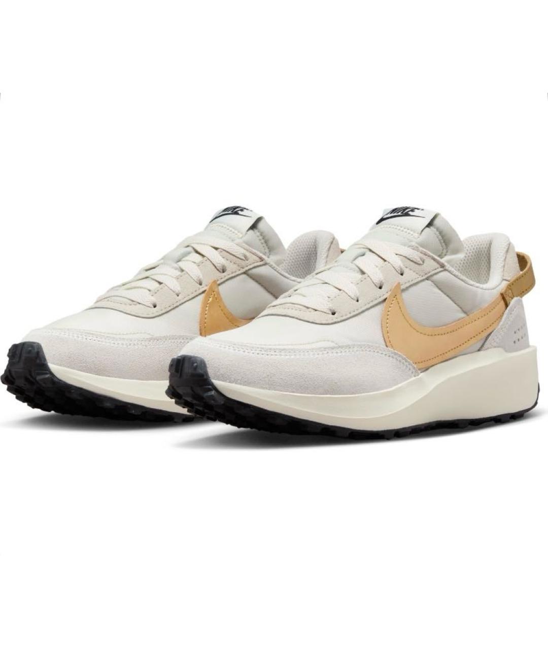 NIKE Бежевые текстильные низкие кроссовки / кеды, фото 2