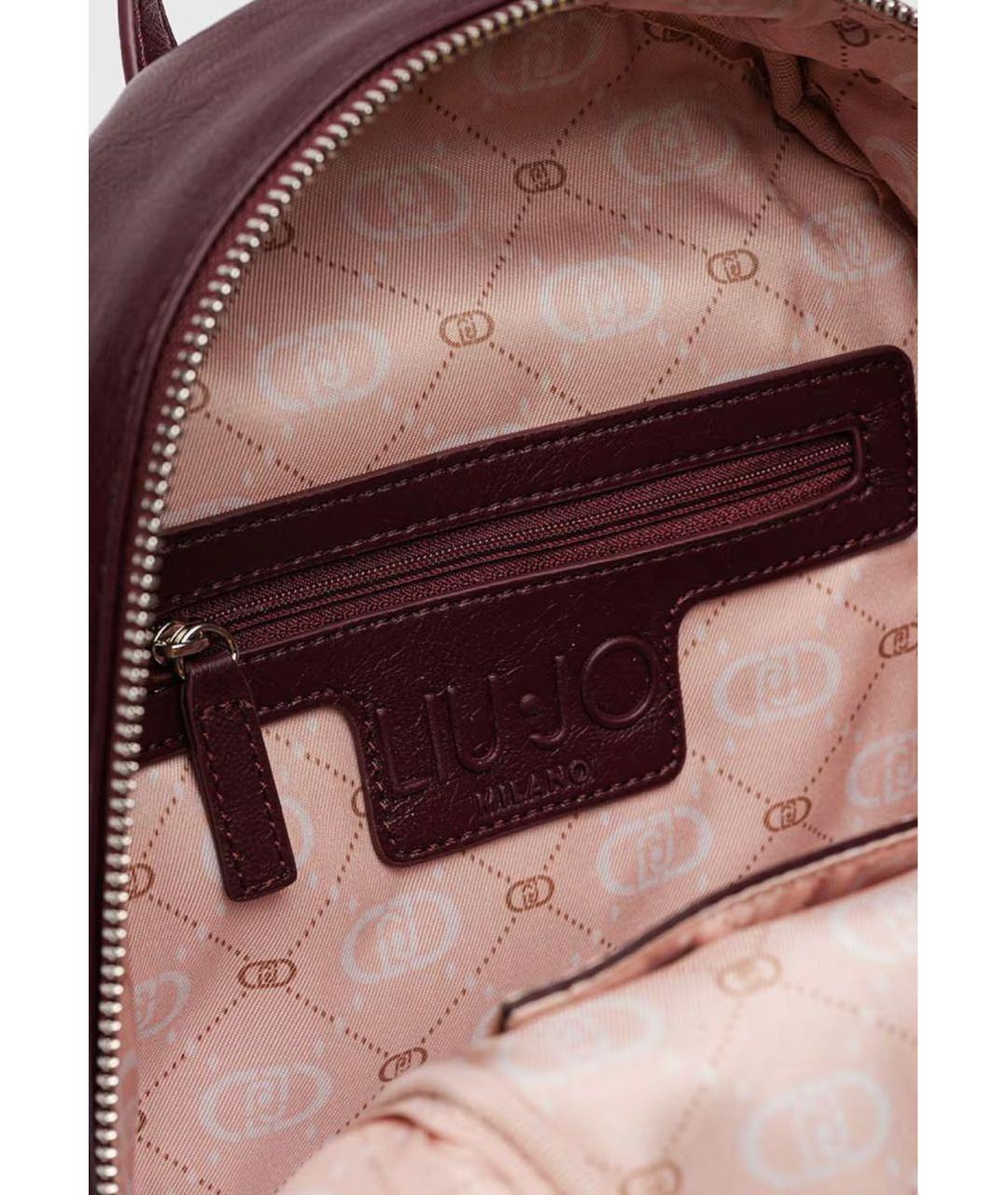 LIU JO Бордовый рюкзак из искусственной кожи, фото 4