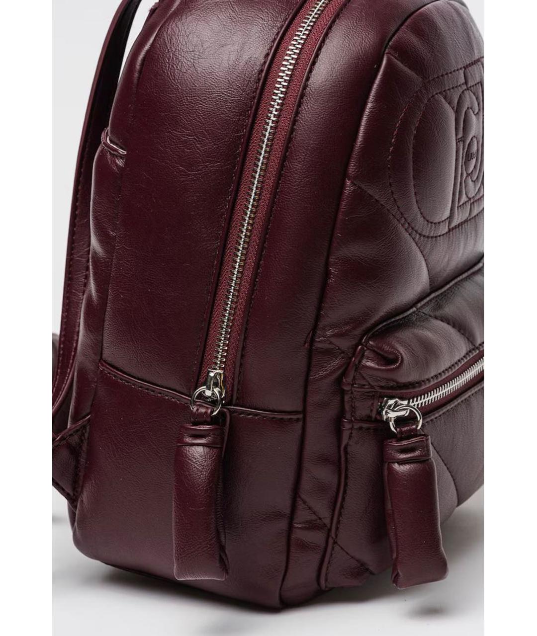 LIU JO Бордовый рюкзак из искусственной кожи, фото 3