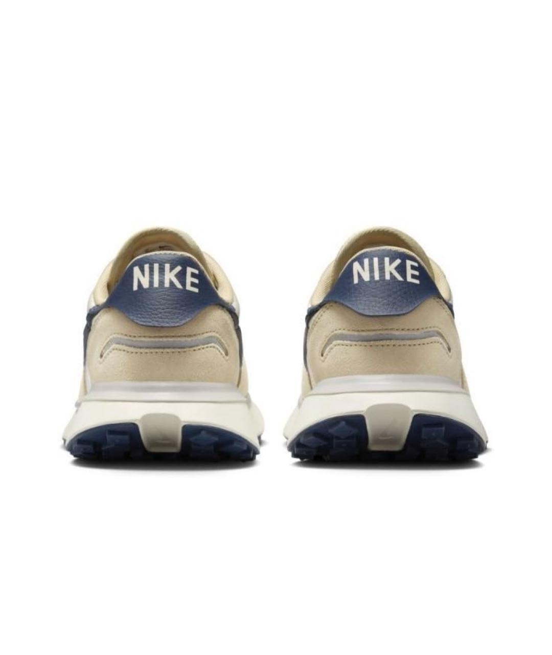 NIKE Бежевые текстильные низкие кроссовки / кеды, фото 4