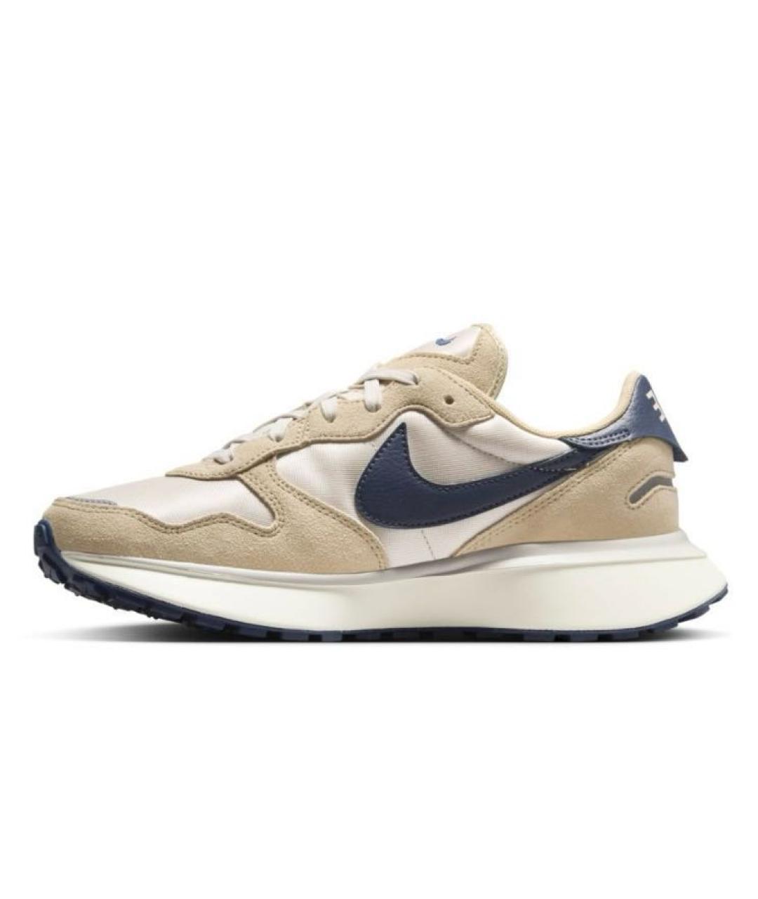 NIKE Бежевые текстильные низкие кроссовки / кеды, фото 5