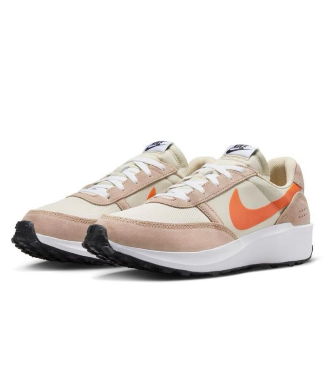 NIKE Бежевые текстильные низкие кроссовки / кеды, фото 3