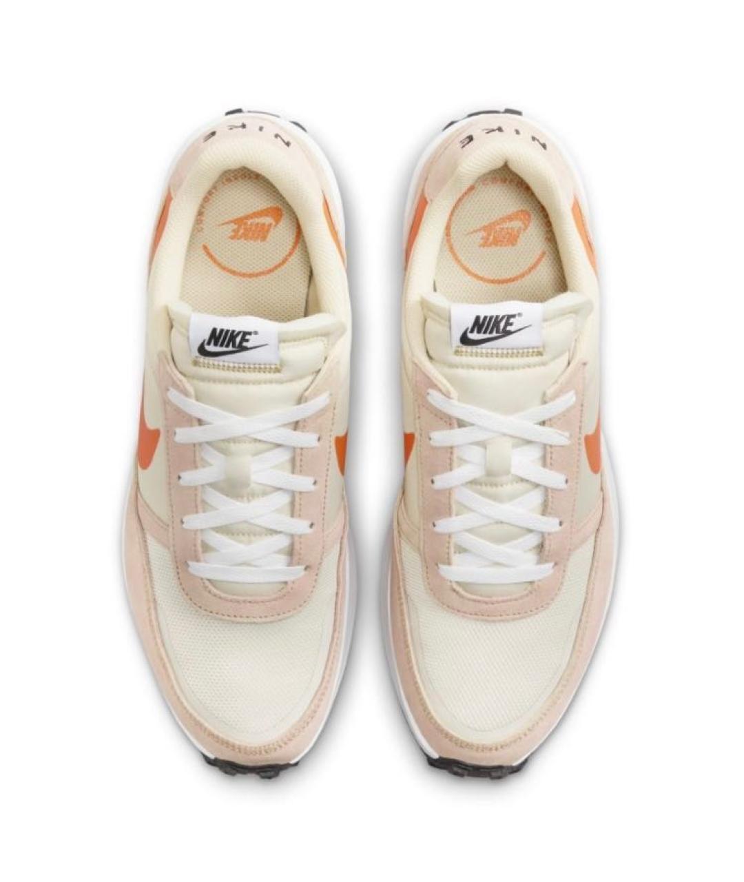 NIKE Бежевые текстильные низкие кроссовки / кеды, фото 2