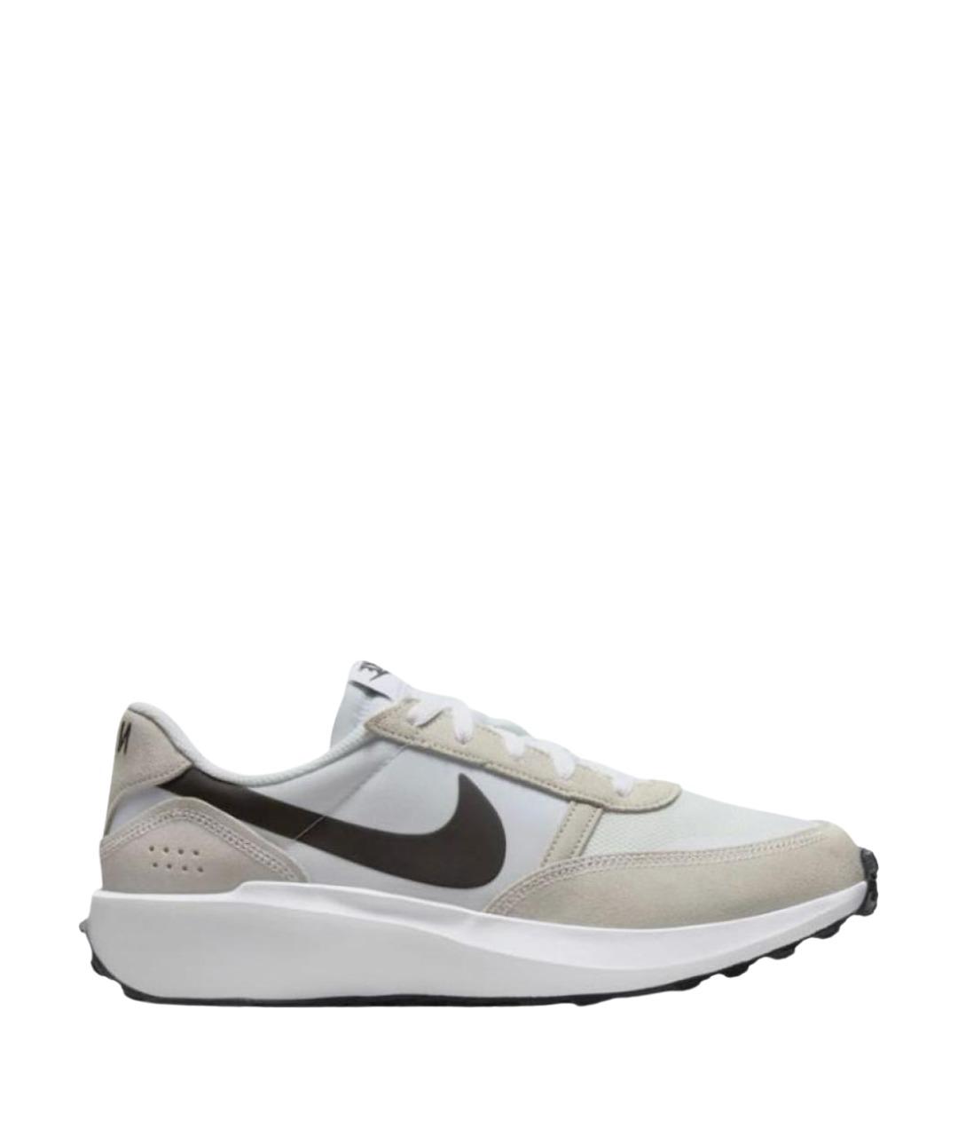 NIKE Бежевые текстильные низкие кроссовки / кеды, фото 1