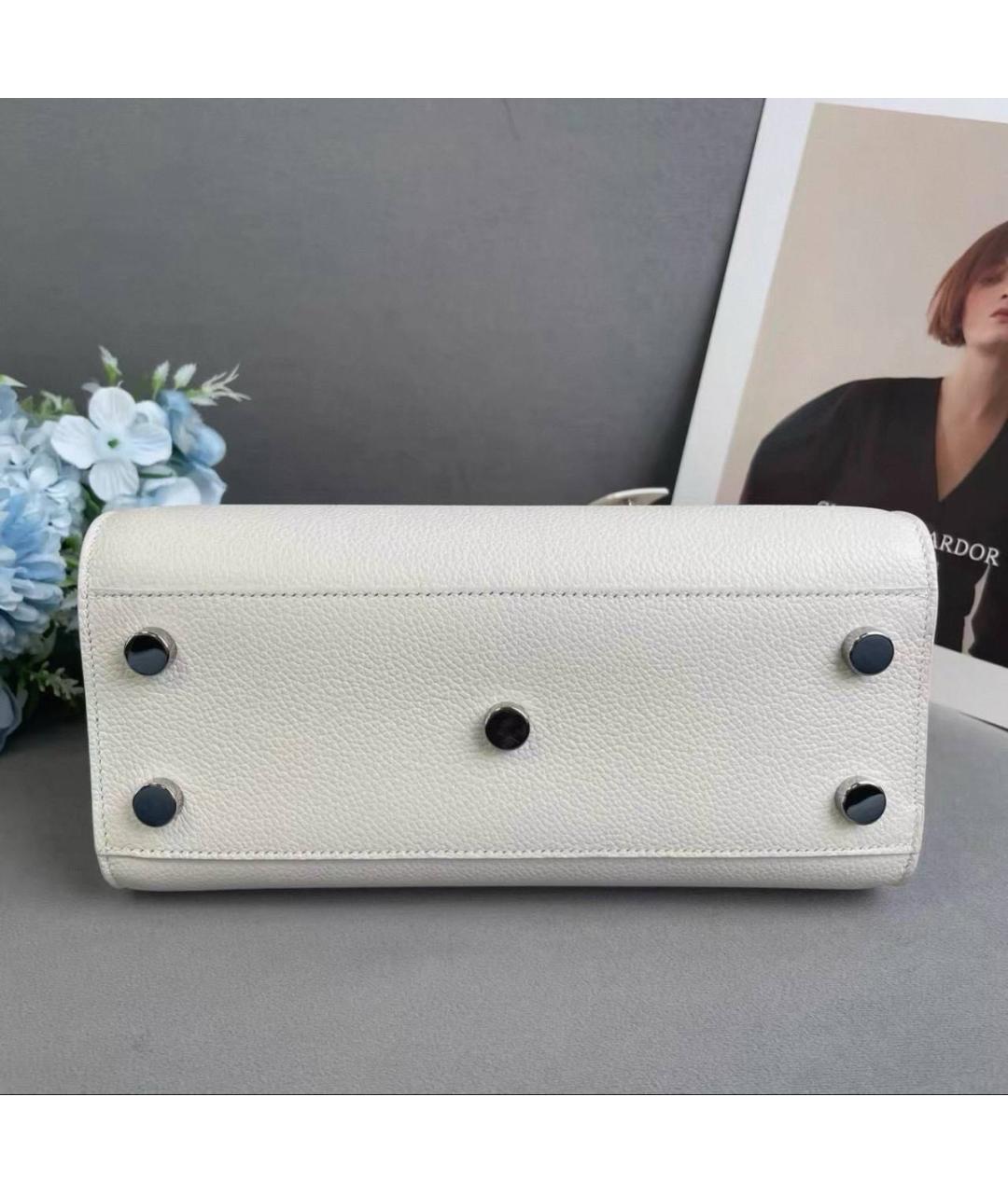 SAINT LAURENT Белая кожаная сумка тоут, фото 8